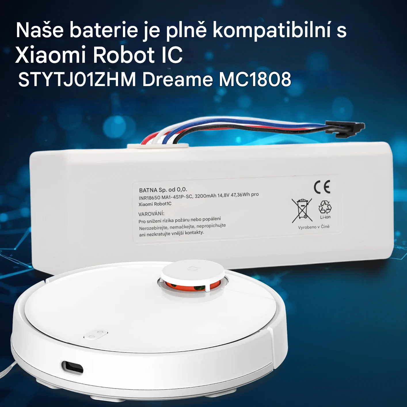 baterie pro xiaomi robot 1c pod xiaomi robot 1c čistic&iacute; robot