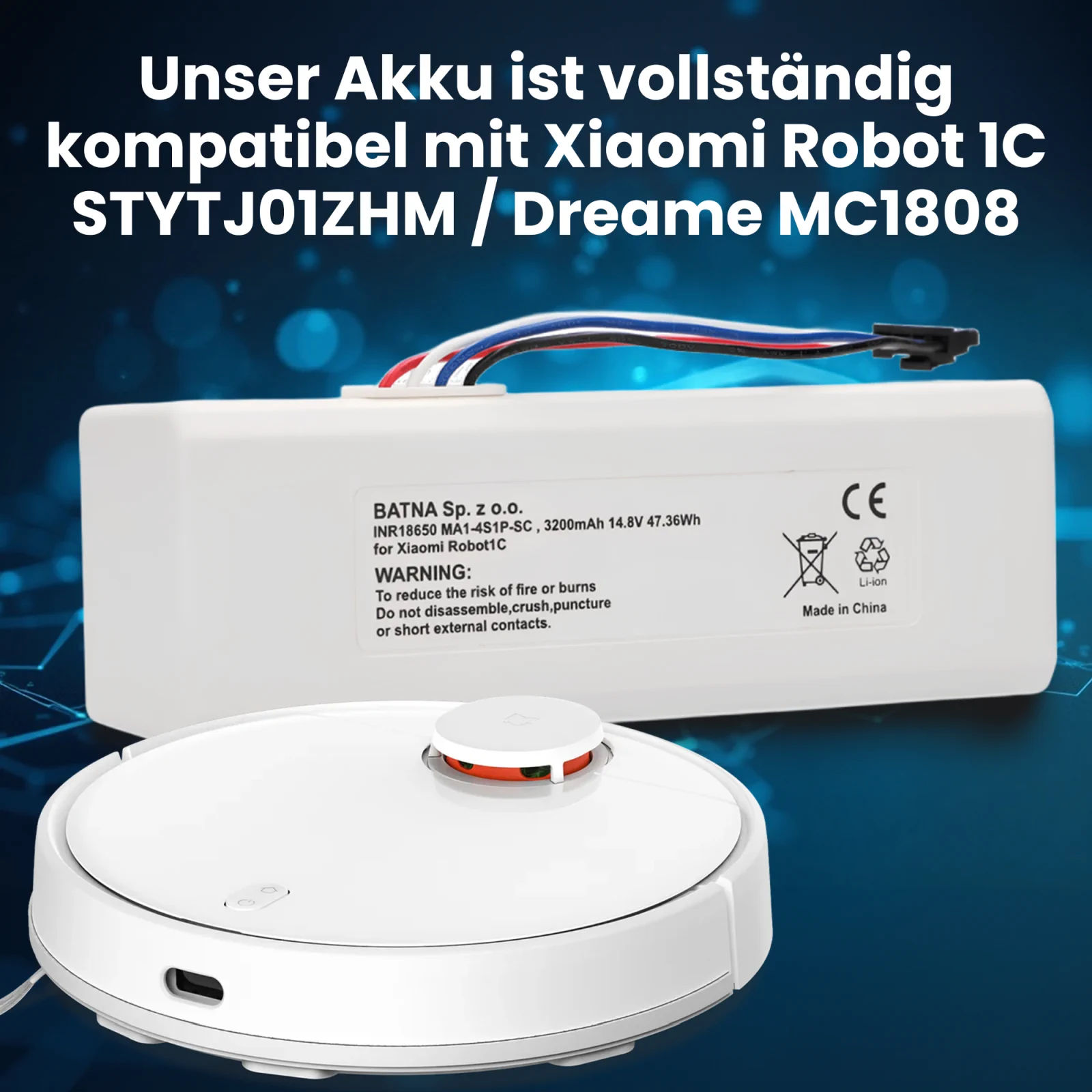 batterie f&uuml;r xiaomi roboter 1c unter xiaomi roboter 1c reinigungsroboter