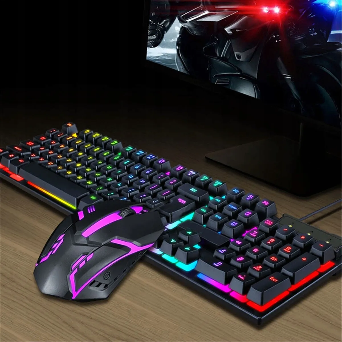 EXTRALINK GAMING SET TF200 2IN1 LED KEYBOARD+MOUSE