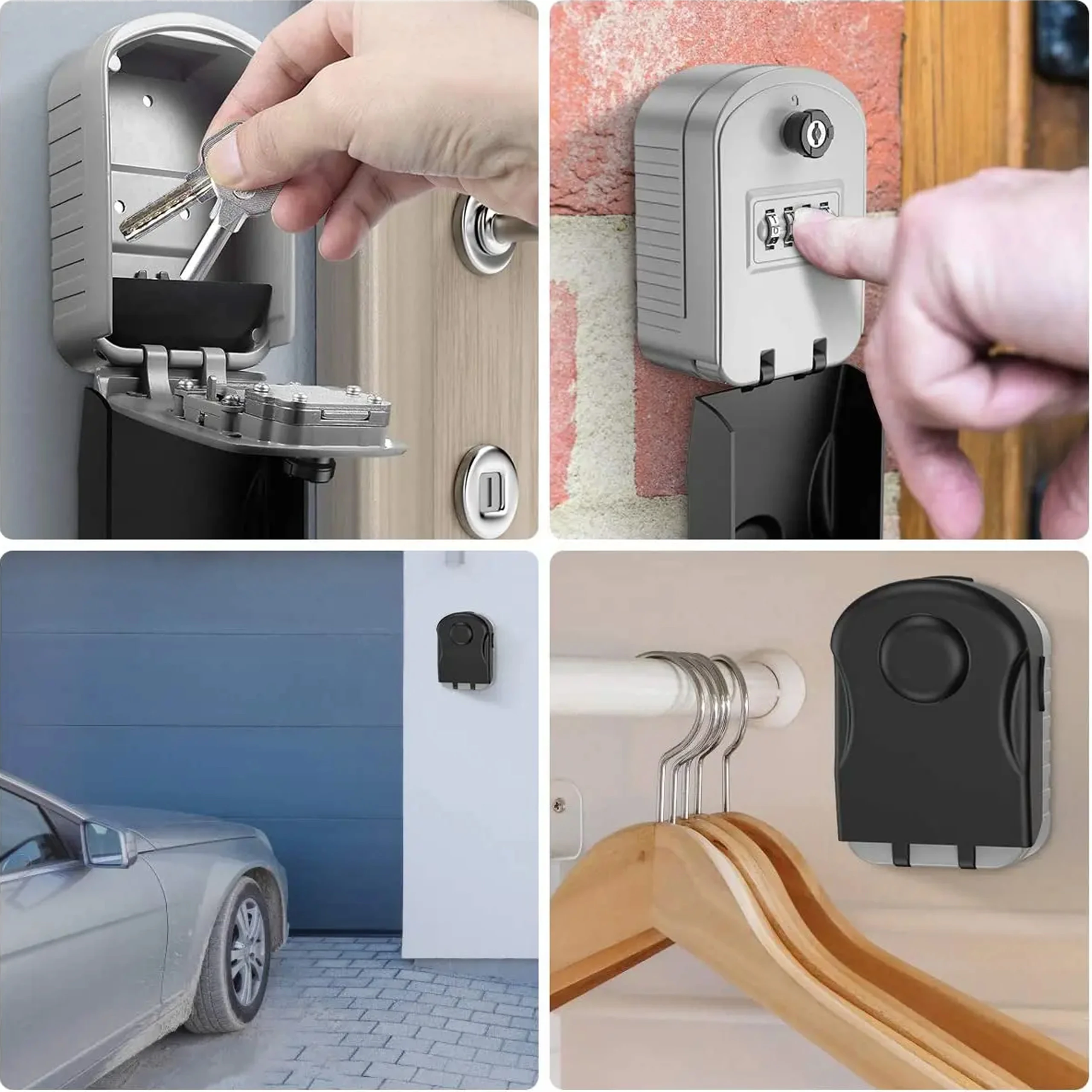 EXTRALINK HOME METALOWY SEJF SKRZYNKA SZAFKA KASETKA NA KLUCZE NA ŚCIANĘ KOD SZYFR S-410