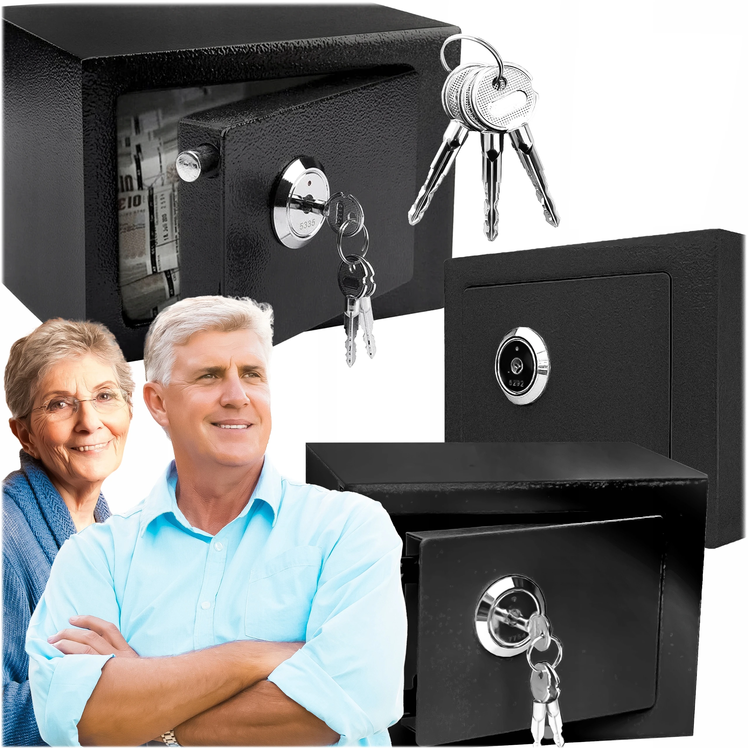 EXTRALINK CAJA FUERTE PARA EL HOGAR OFICINA CAJA FUERTE FUERTE CAJA FUERTE BLINDADA S-404-NEGRO