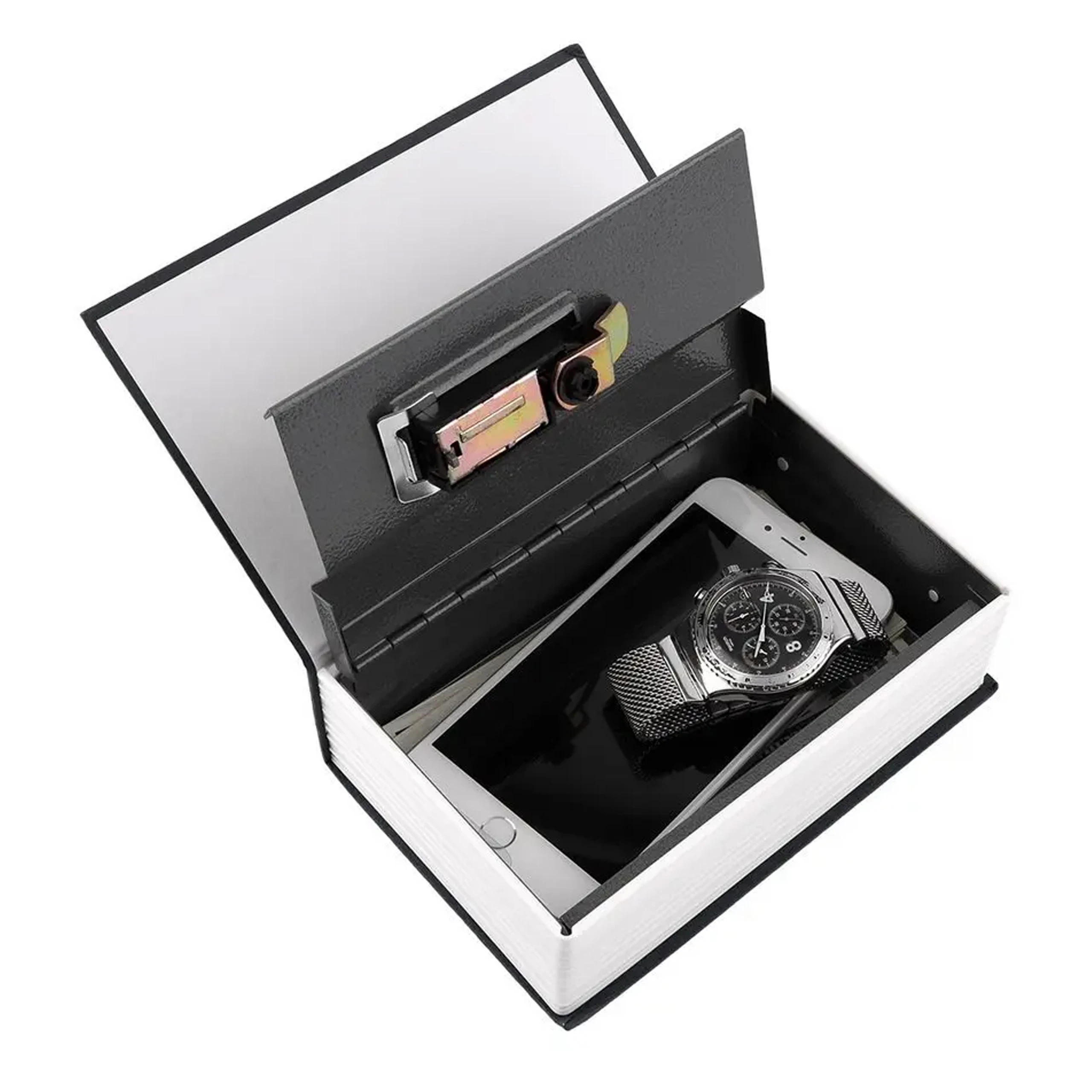 EXTRALINK CAJA FUERTE LIBRO DICCIONARIO METAL HUCHA LLAVES ACERO TAQUILLA S-405