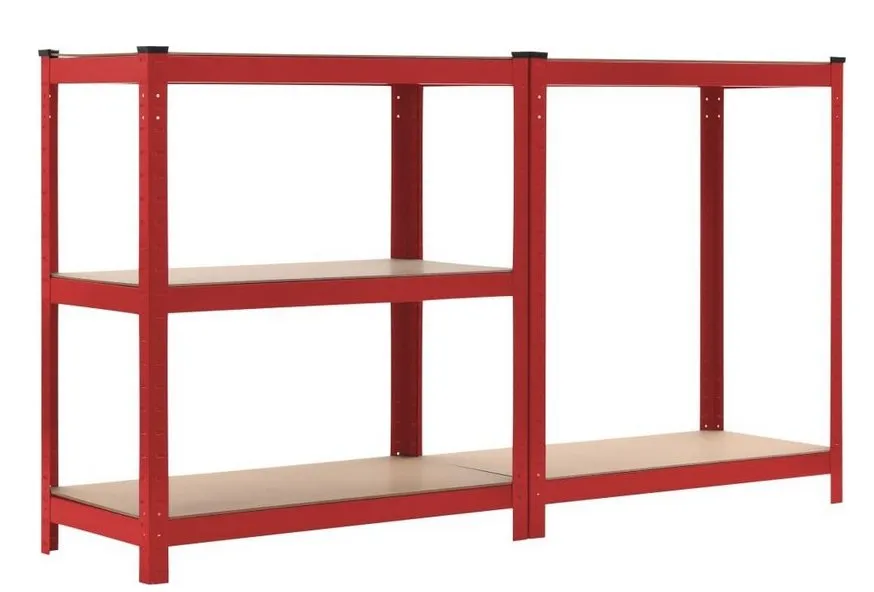 EXTRALINK REGAŁ MAGAZYNOWY METALOWY 180x90x40 CZERWONY