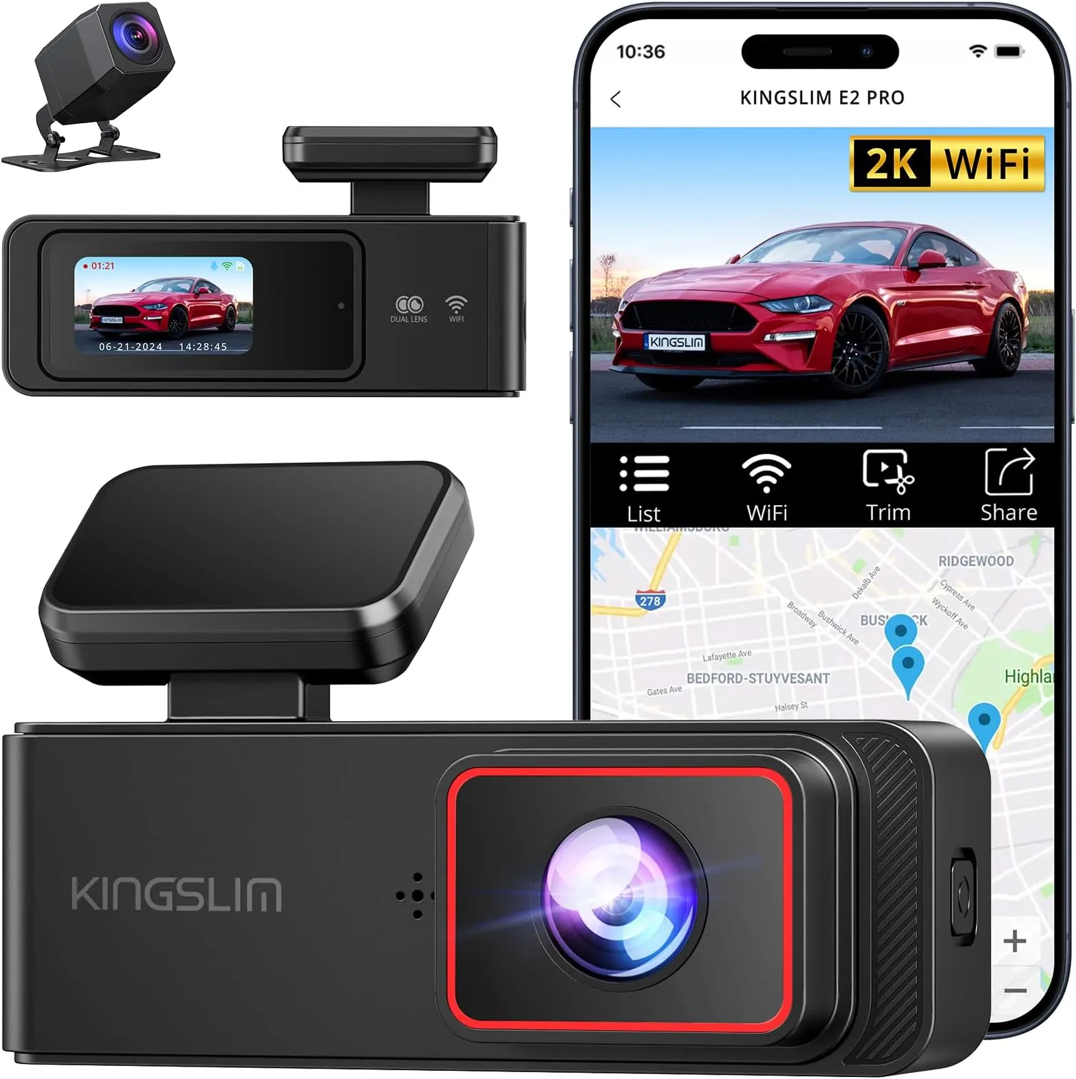 ПРИБОРНАЯ КАМЕРА KINGSLIM E2 PRO