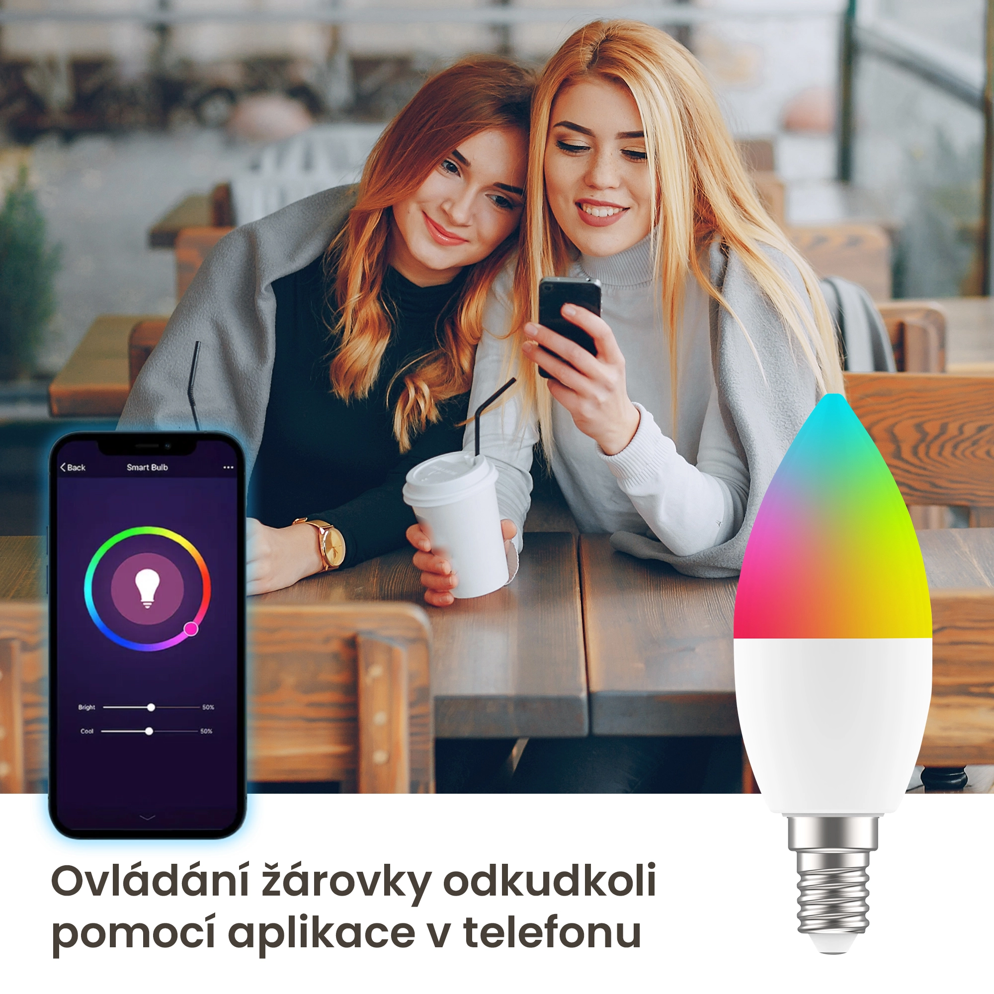 EXTRALINK SMARTLIFE LED ŽÁROVKA E14 C37 2700-6500K WIFI 220-240V