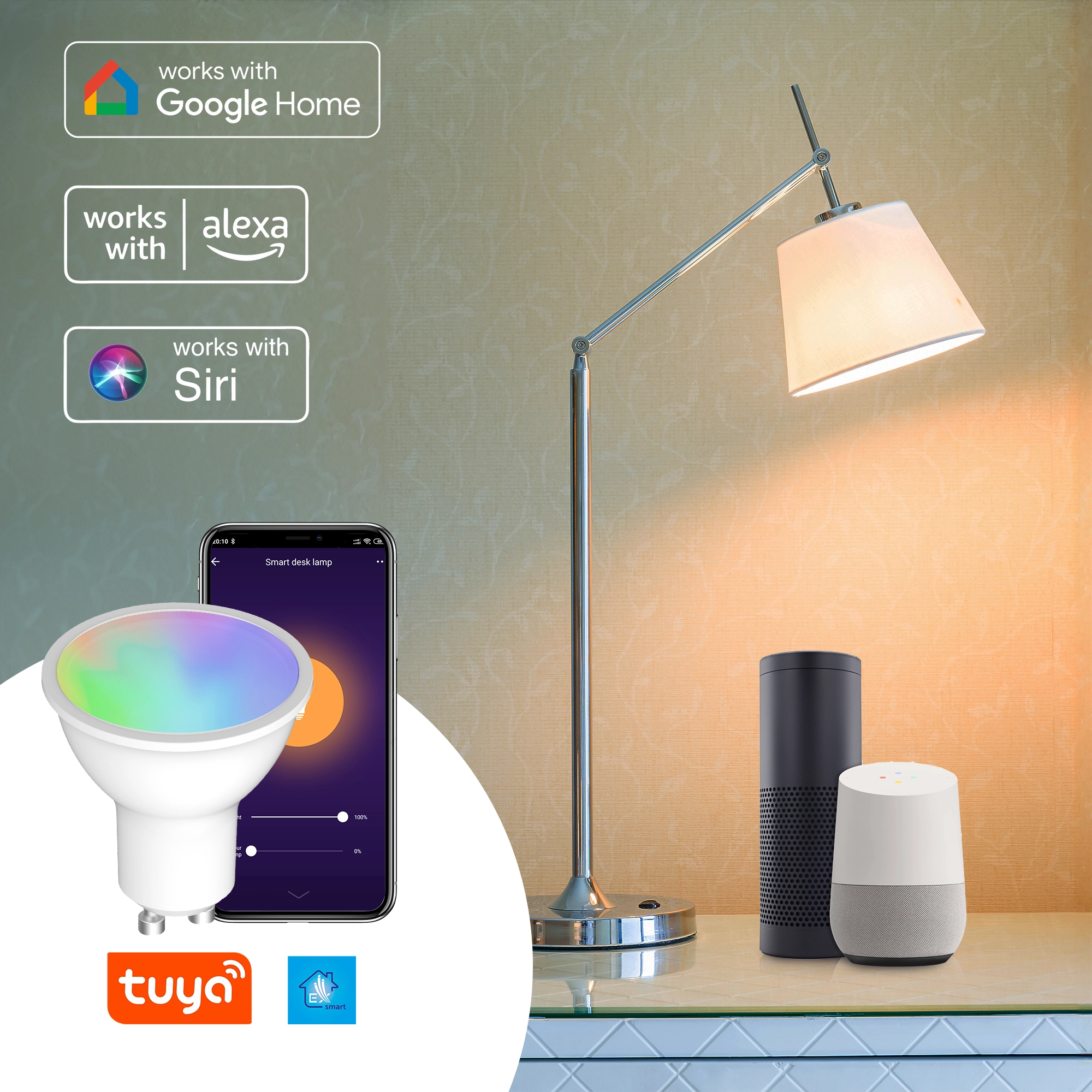 EXTRALINK SMARTLIFE LED BULB GU10 G10 2700-6500K WIFI 220-240V