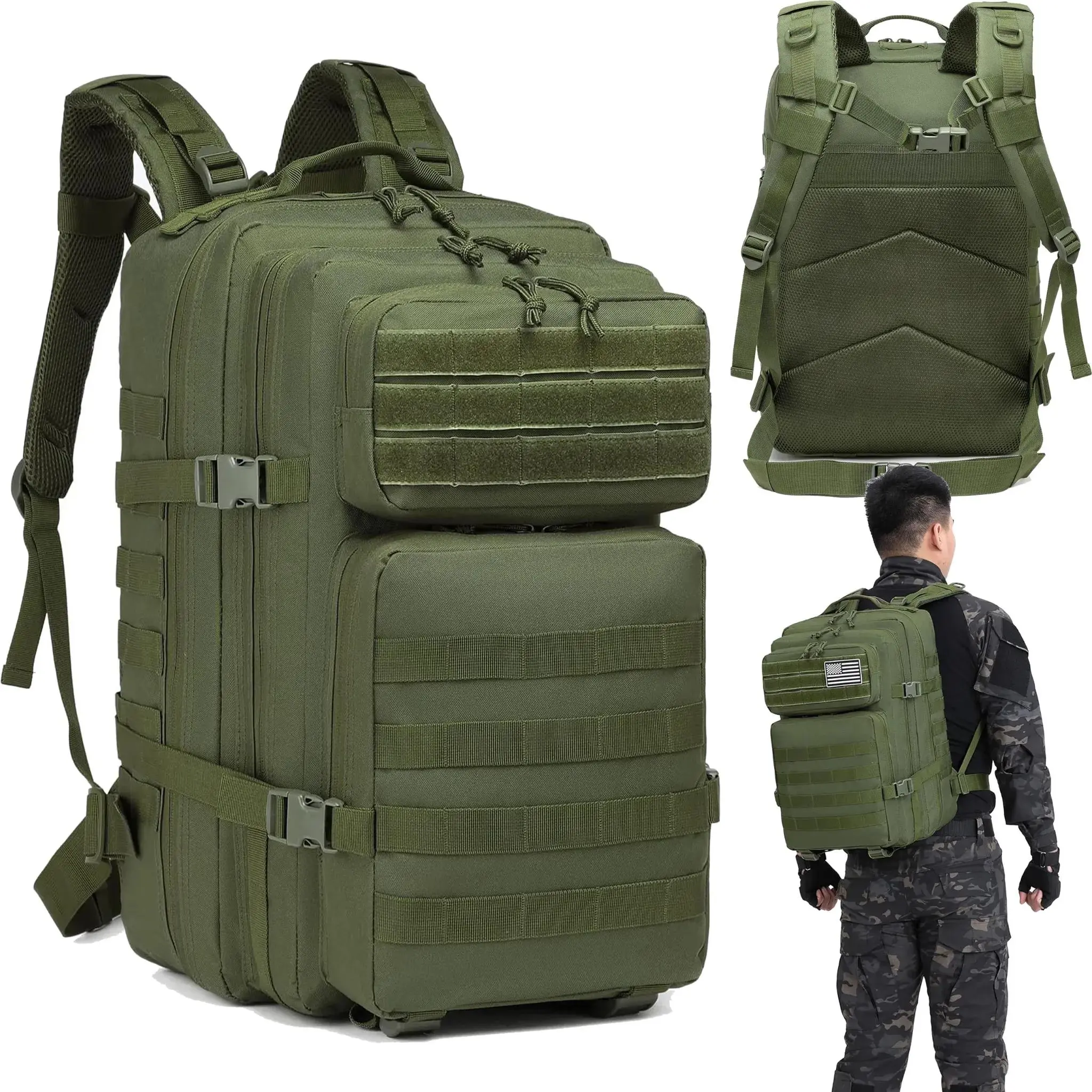 EXTRALINK ZAINO SCUOLA MILITARE TATTICO VIAGGIO UOMO GRANDE 45L MIL-1115