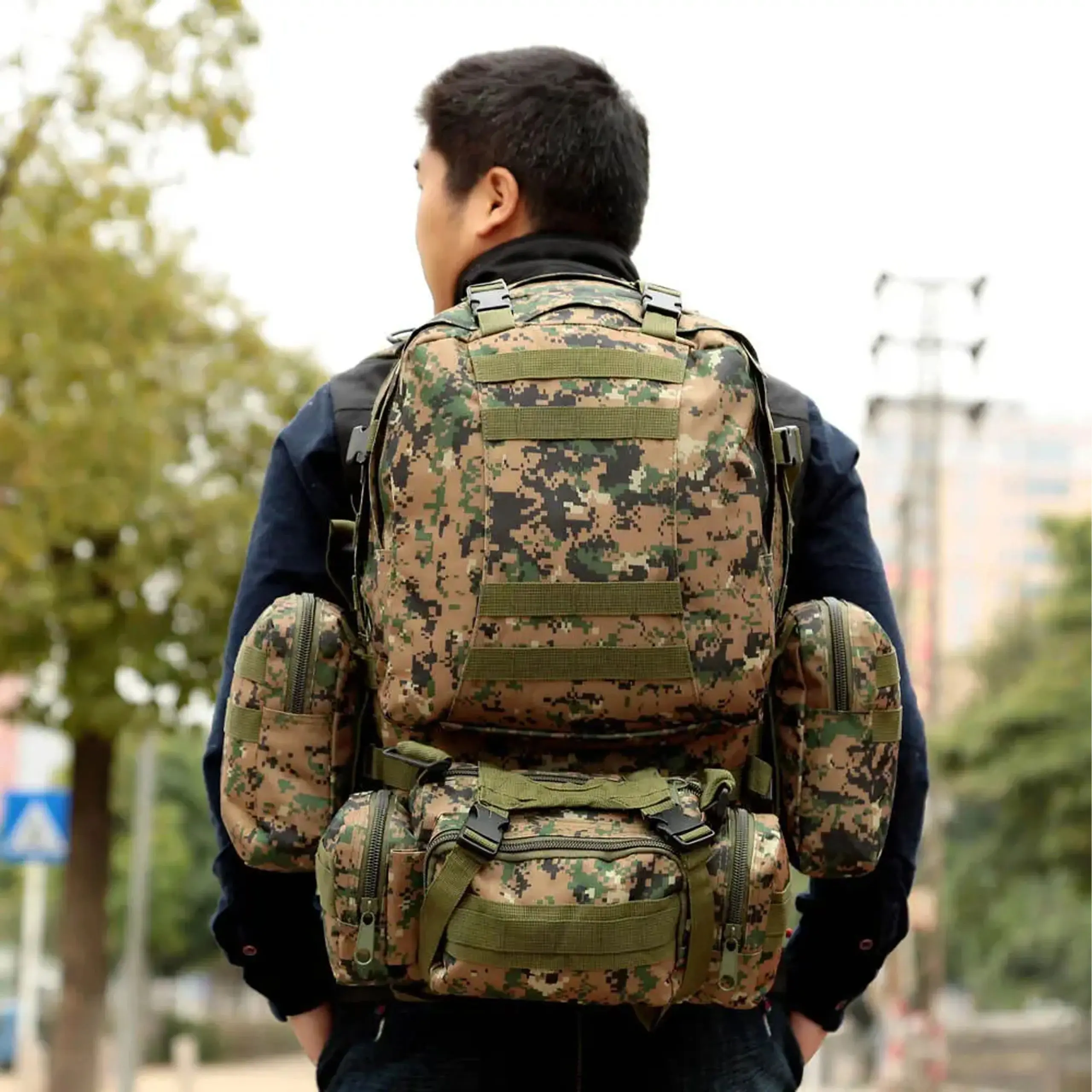 ZAINO MILITARE EXTRALINK SCUOLA VIAGGIO TATTICO 4IN1 MILITARE TURISMO SOPRAVVIVENZA 50L MIL-668