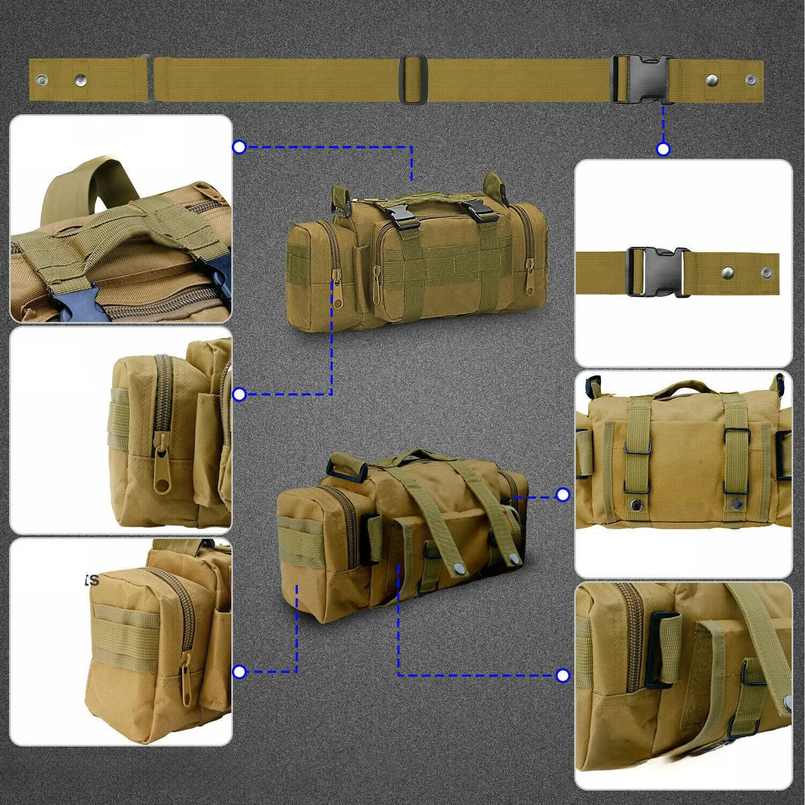 EXTRALINK RIÑONERA MILITAR BOLSA TÁCTICA BOLSA MILITAR MIL-662