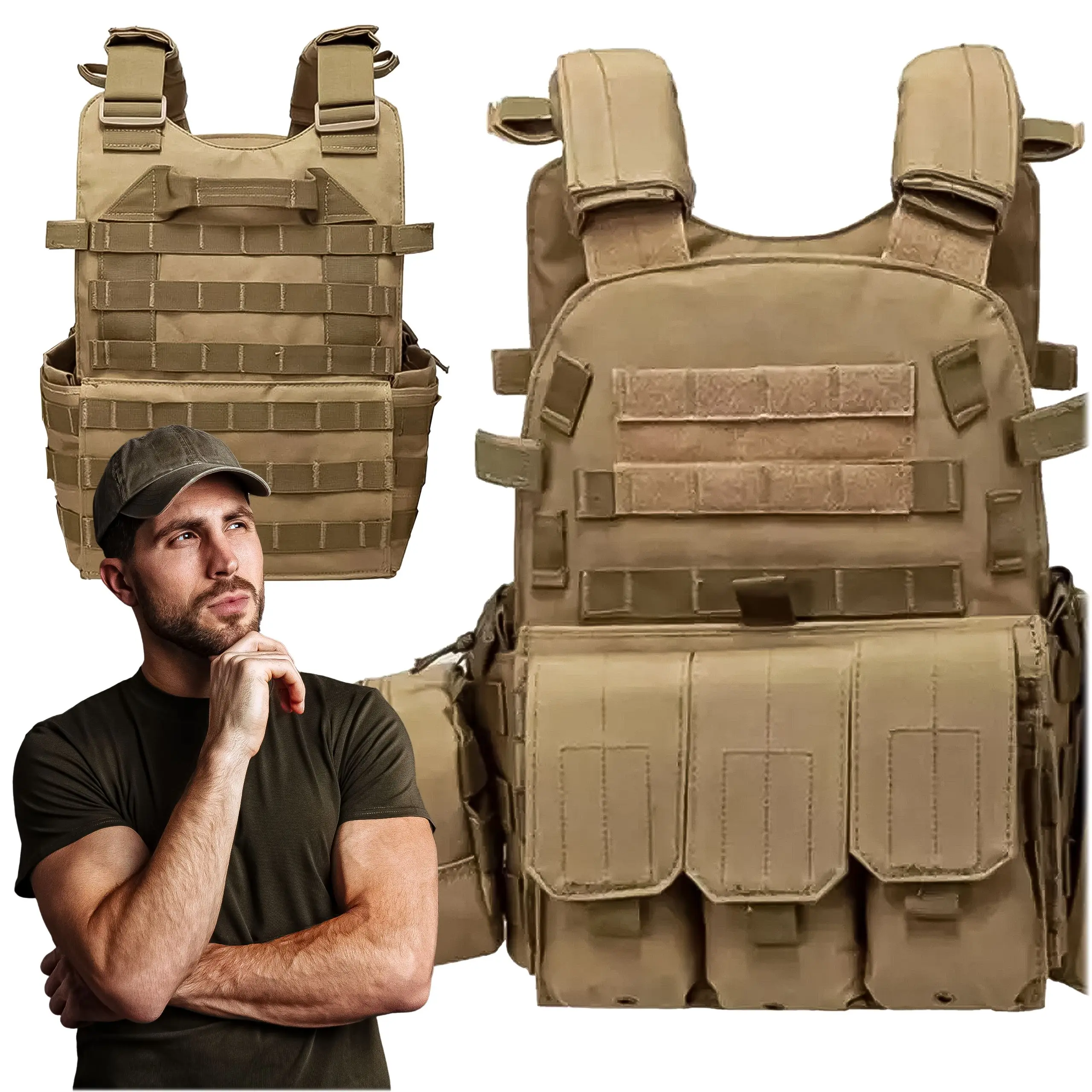 EXTRALINK MILITARY TACTICAL VEST MILITARY PROTECTIVE MOLLE ASG MIL-691