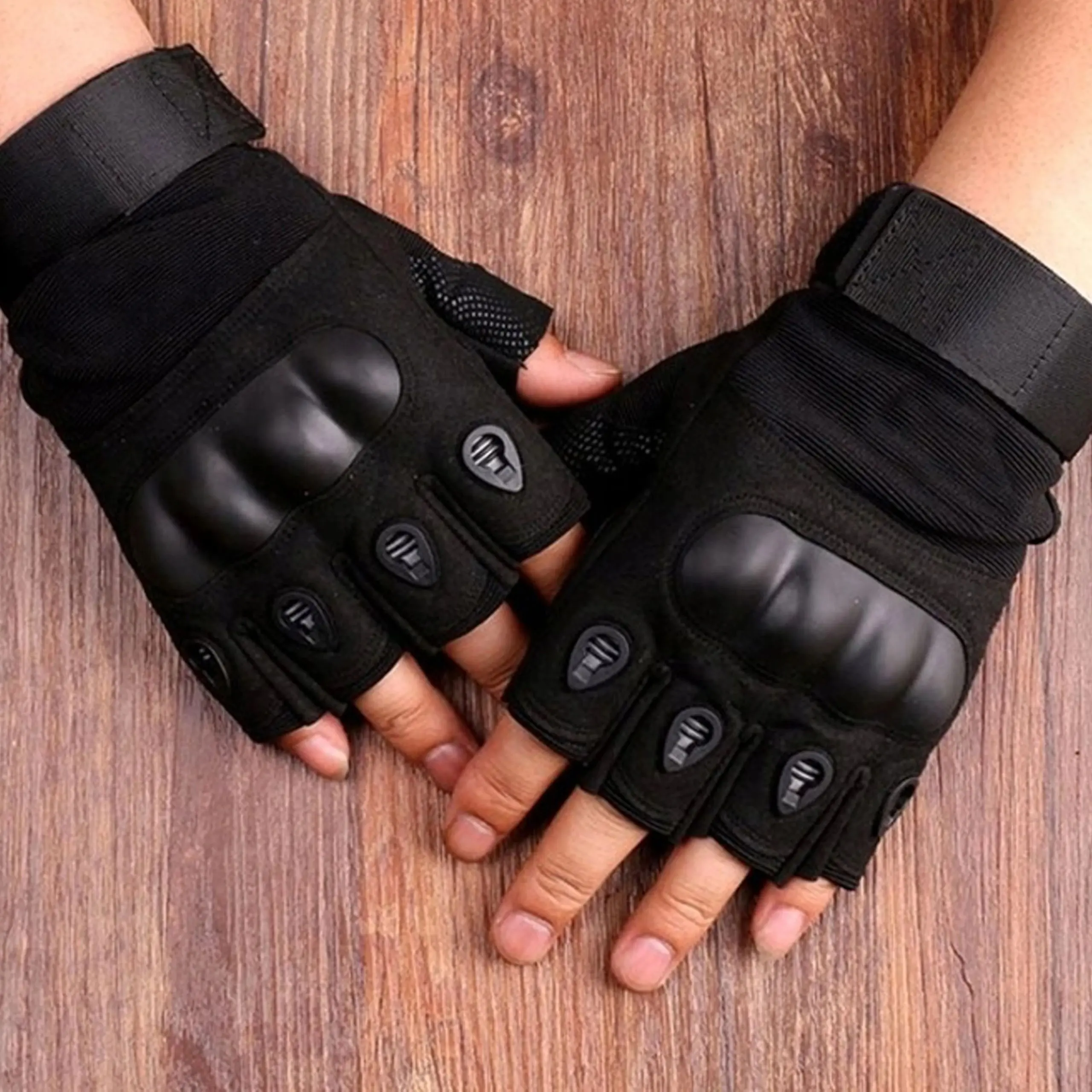 EXTRALINK MILITARY RĘKAWICE TAKTYCZNE BOJOWE SURVIVAL BEZ PALCÓW MILITARNE L MIL-693