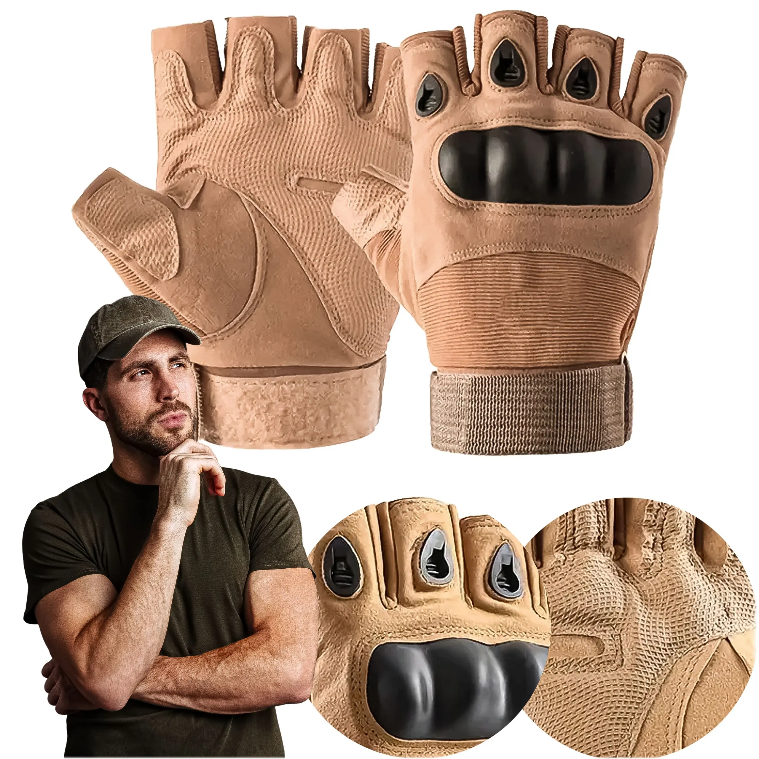 EXTRALINK MILITÄRISCHE TAKTISCHE KAMPFHANDSCHUHE ÜBERLEBEN FINGERLOSE MILITÄRISCHE L MIL-694