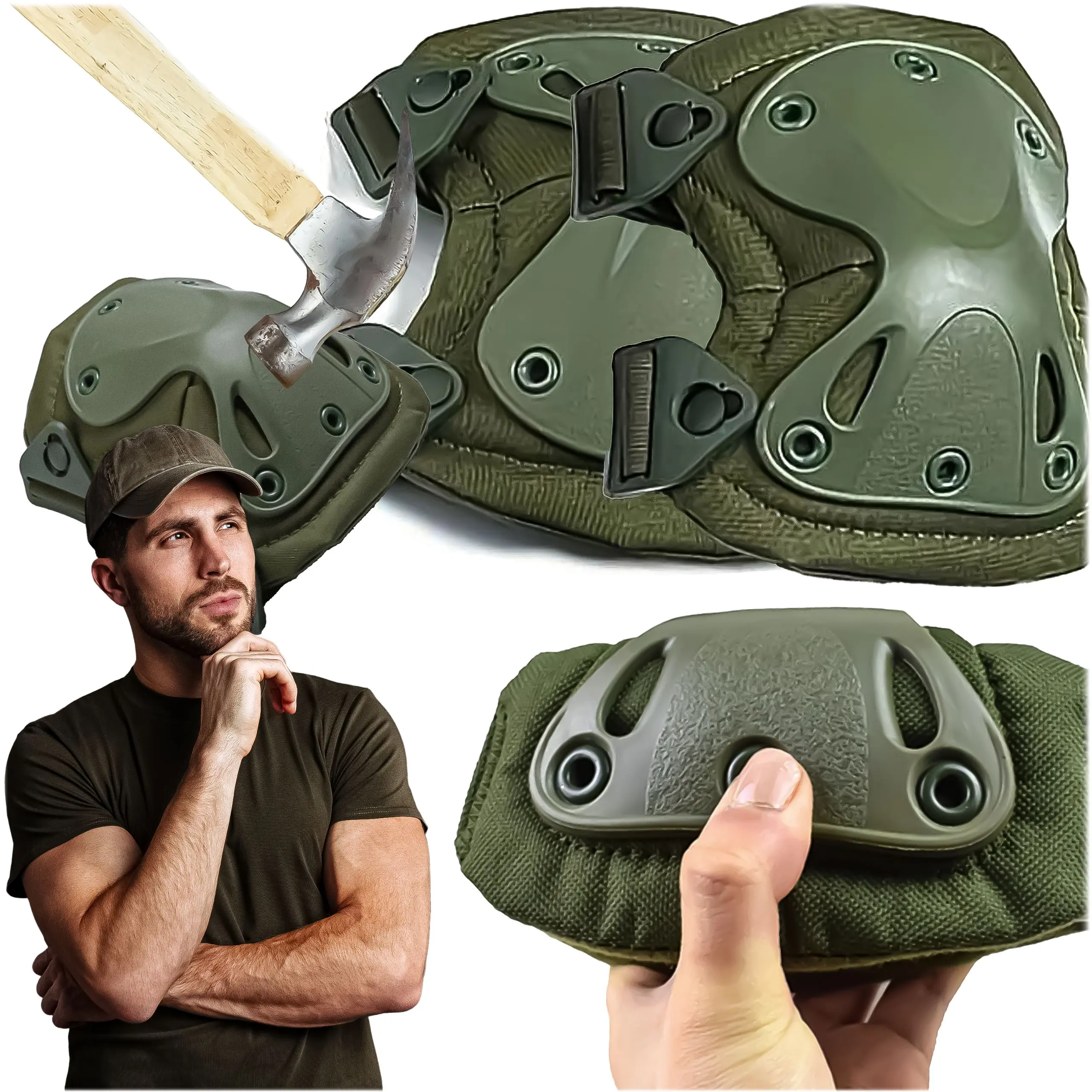 EXTRALINK PROTECTORES MILITARES PARA RODILLAS Y CODOS RODILLERAS TACTICAS ASG MIL-686