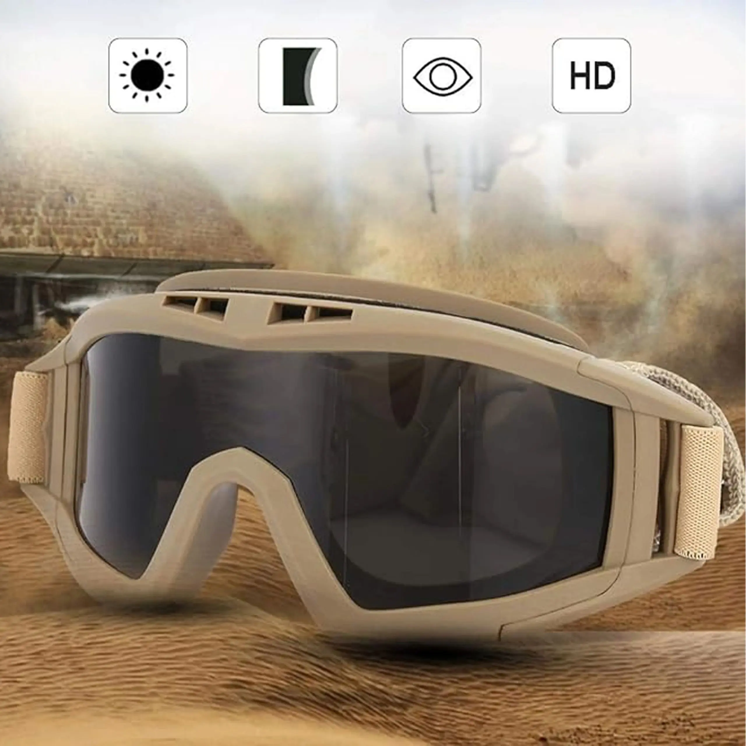 EXTRALINK MILITARY OKULARY TAKTYCZNE GOGLE WOJSKOWE OCHRONNE ASG STRZELECKIE AIRSOFT MIL-678