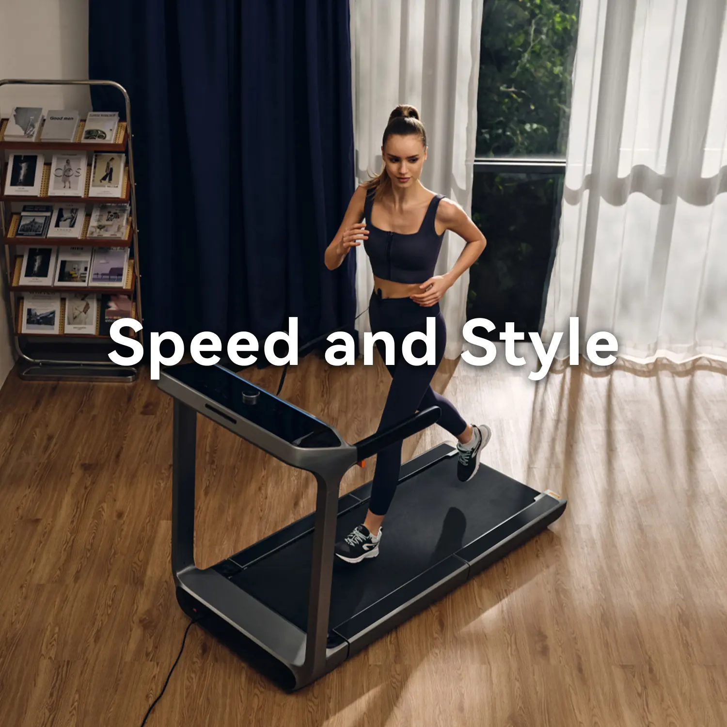 KINGSMITH X218 TREADMILL-VERTICAL FOLD+SIDE HANDRAIL 1.75 HP (1-18KM/H)