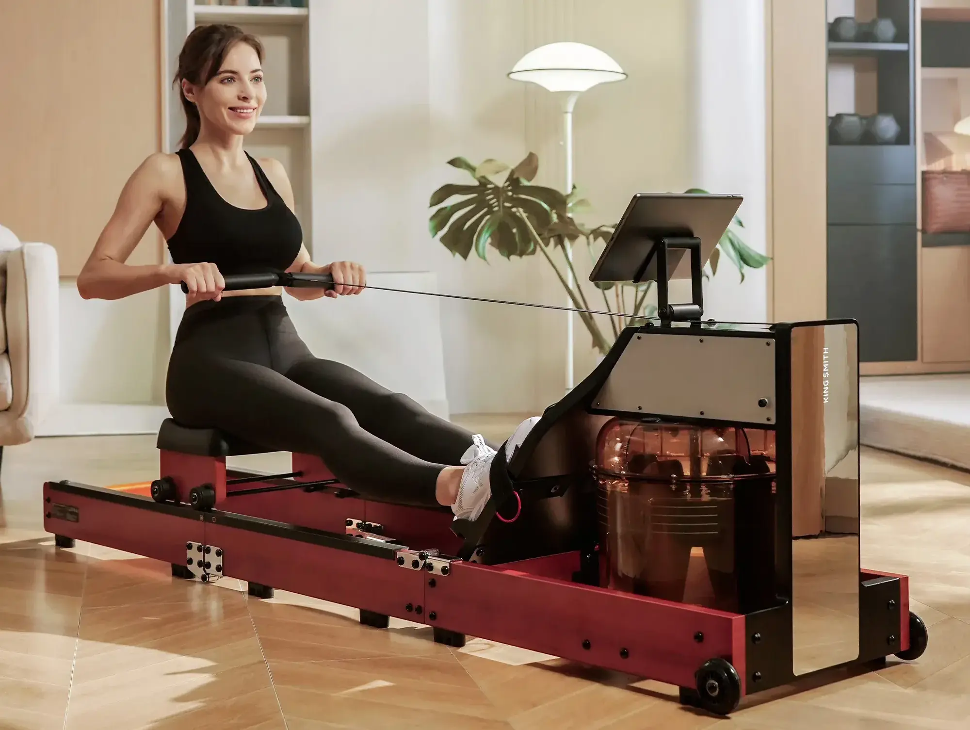 KINGSMITH RMWM10 ROWING MACHINE TRI-FOLDABLE WATER-MAGNETIC DUAL RESISTANCE