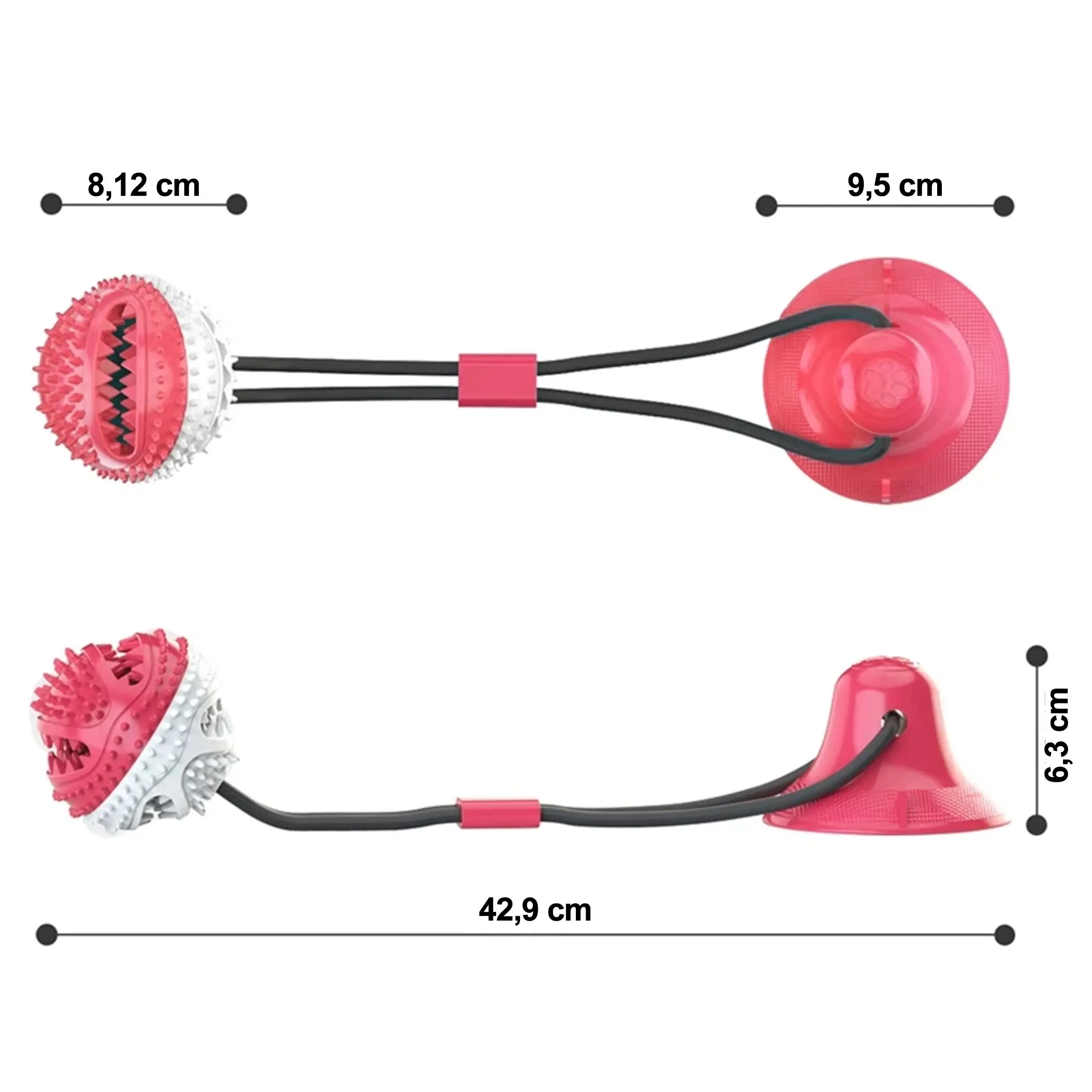 EXTRALINK PETS TREAT TOY FOOD JUGUETE INTERACTIVO PARA PERROS CON VENTOSA CHEW PET-843