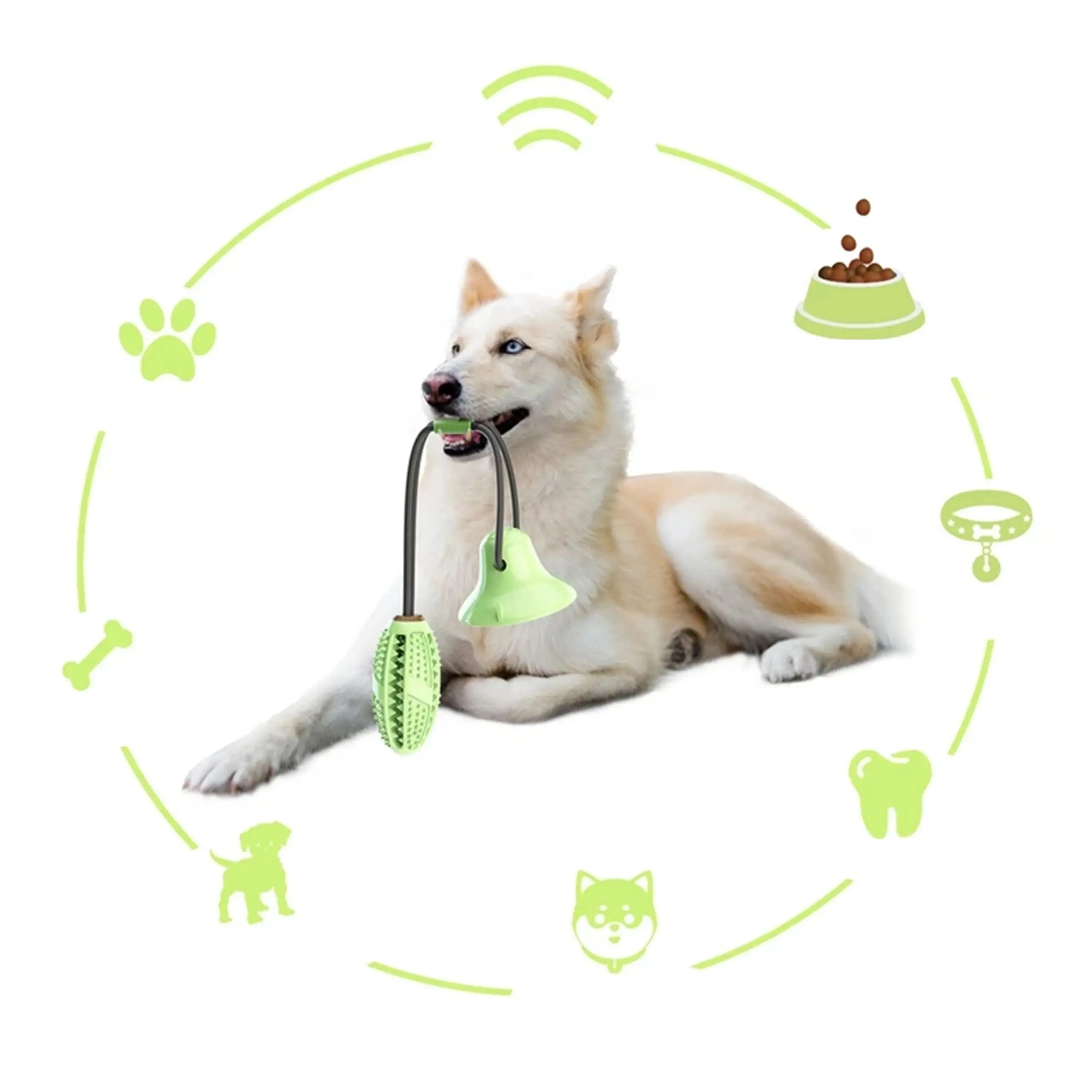 EXTRALINK PETS TREAT FOOD INTERACTIVE DOG TOY WITH SUCTION CUP PET-844 CHEW.