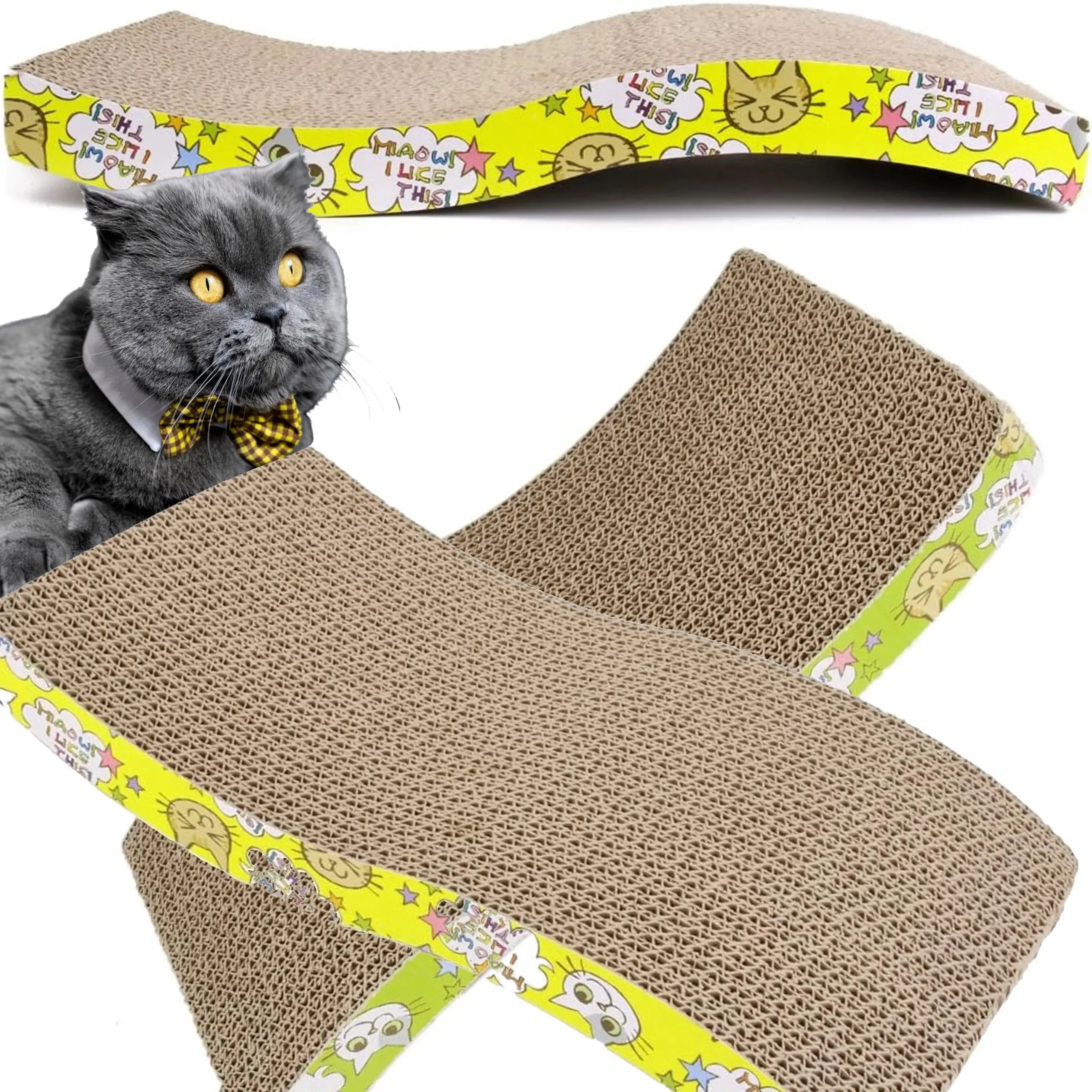 EXTRALINK PETS DRAPAK DLA KOTA KARTONOWY LEGOWISKO LEŻAK FALA MATA DO DRAPANIA EKO DUŻY PET-762