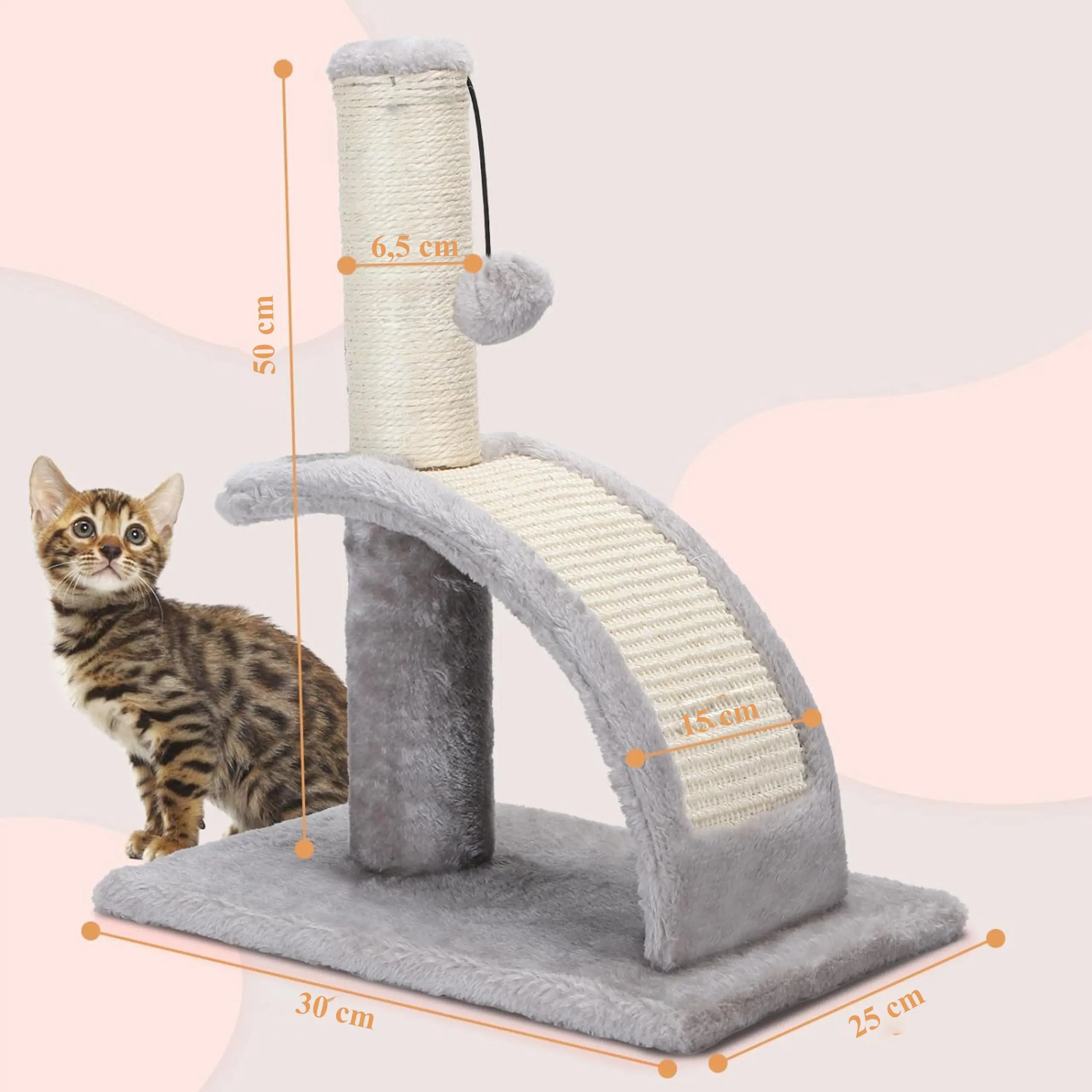 EXTRALINK PETS DRAPAK DLA KOTA KOTÓW KOCIĄT LEGOWISKO SŁUPEK SZCZOTKA ZABAWKA PIŁECZKA PET-772