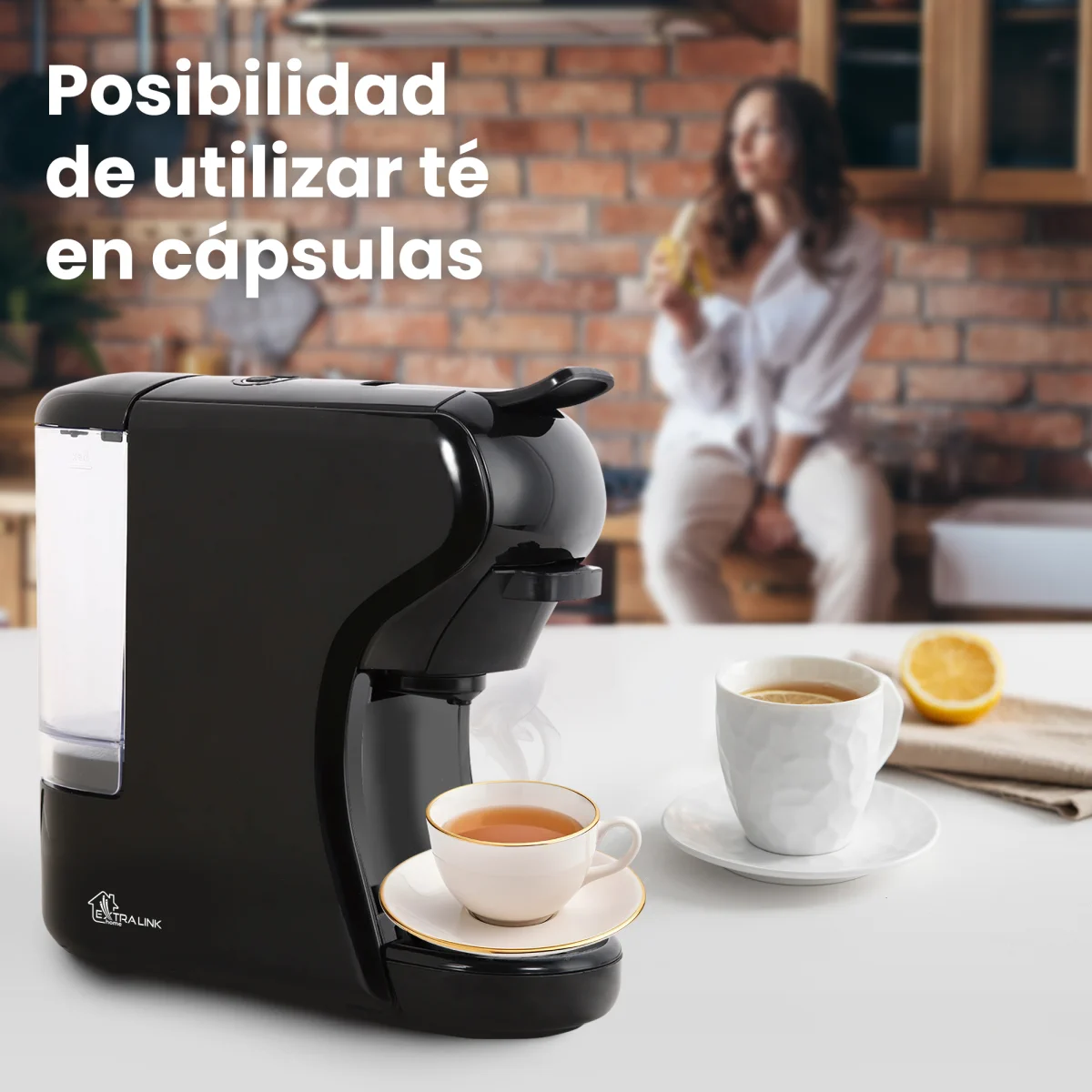 EXTRALINK HOME UNIVERSAL CAPSULE MACHINE NEGRO