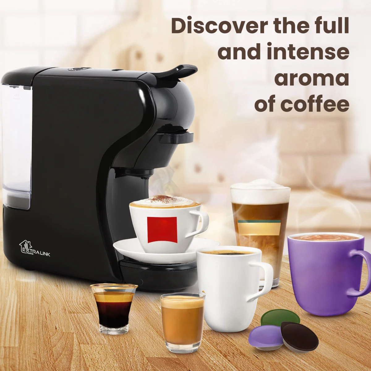 EXTRALINK HOME UNIVERSAL KAPSELMASCHINE SCHWARZ