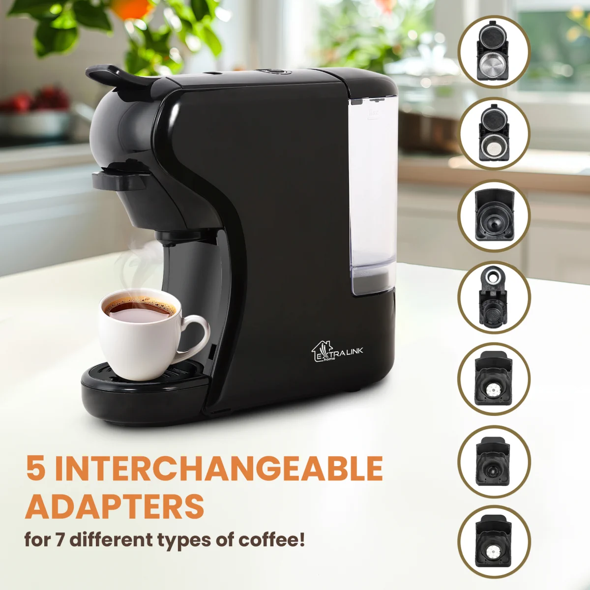 EXTRALINK HOME UNIVERSAL KAPSELMASCHINE SCHWARZ