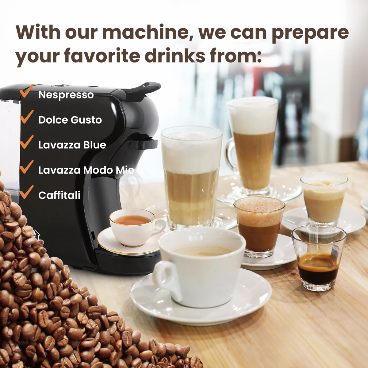 EXTRALINK HOME UNIVERSAL KAPSELMASCHINE SCHWARZ