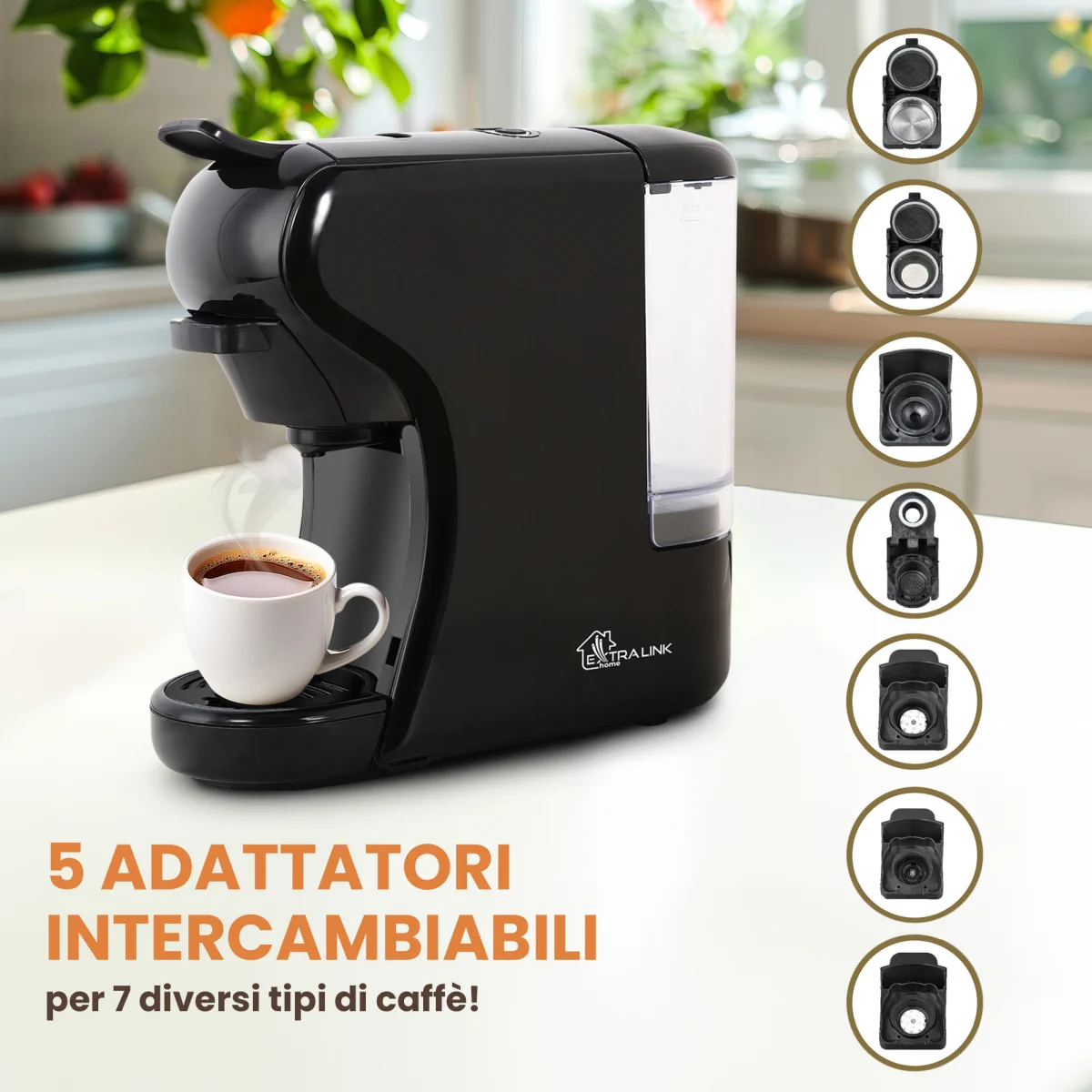MACCHINA PER CAPSULE UNIVERSALE EXTRALINK HOME NERA