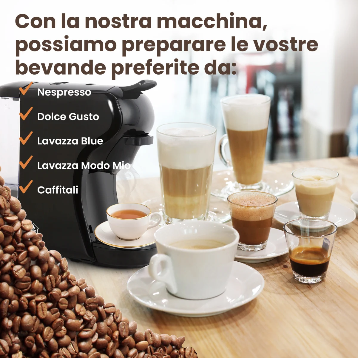 MACCHINA PER CAPSULE UNIVERSALE EXTRALINK HOME NERA