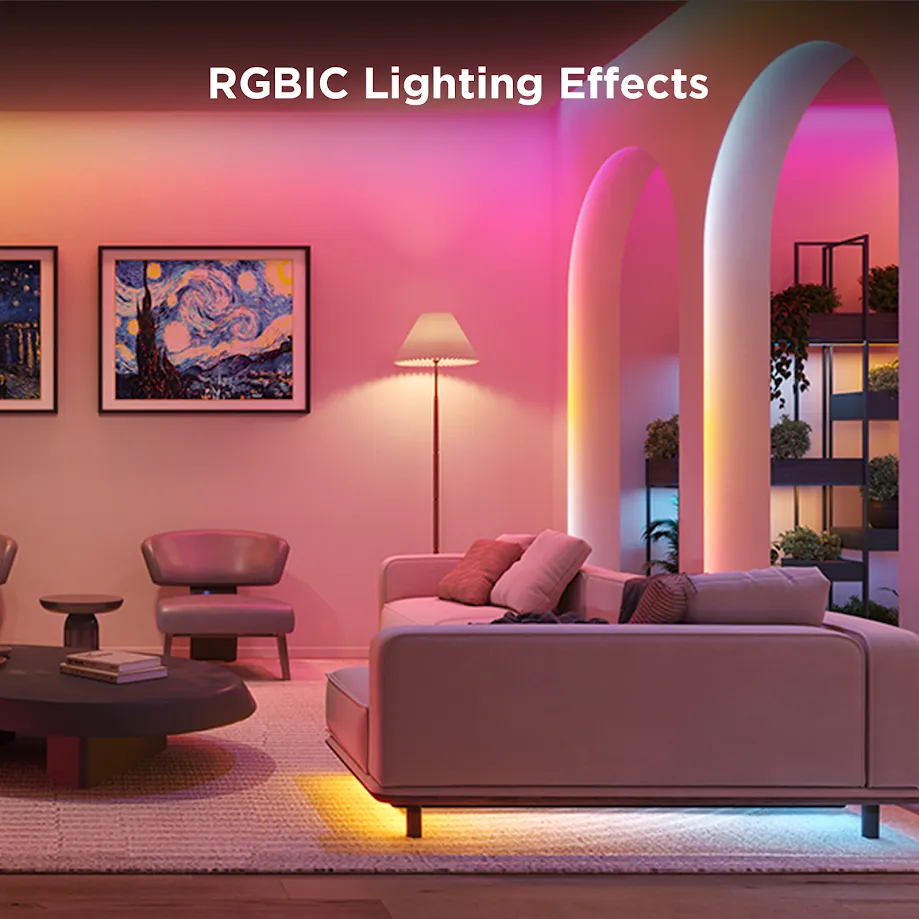 GOVEE H612C RGBIC WI-FI BLUETOOTH LED STRIP LIGHTS COM REVESTIMENTO PROTECTOR (10M) SUPORTE MATÉRIA