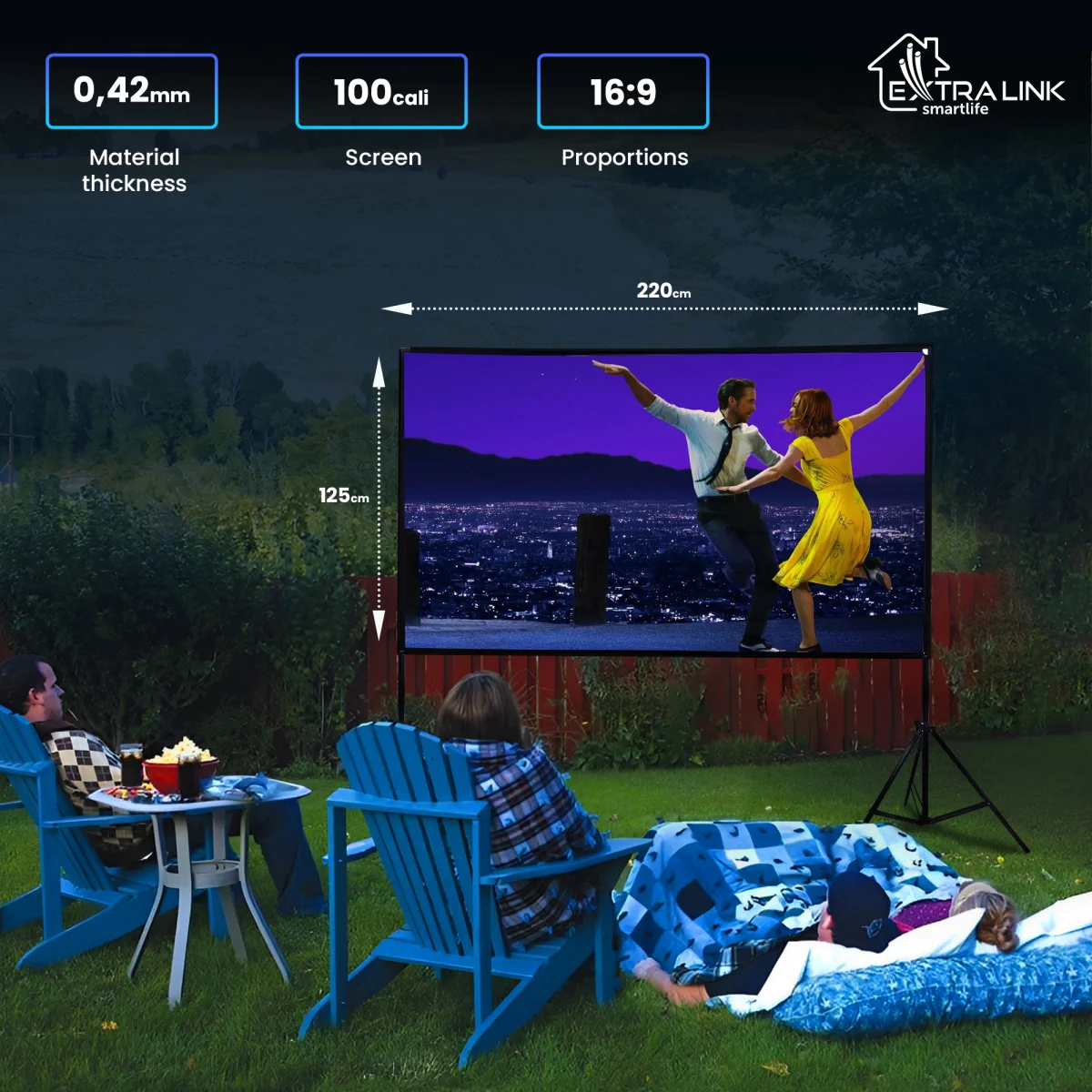 EXTRALINK PROJECTION SCREEN 100