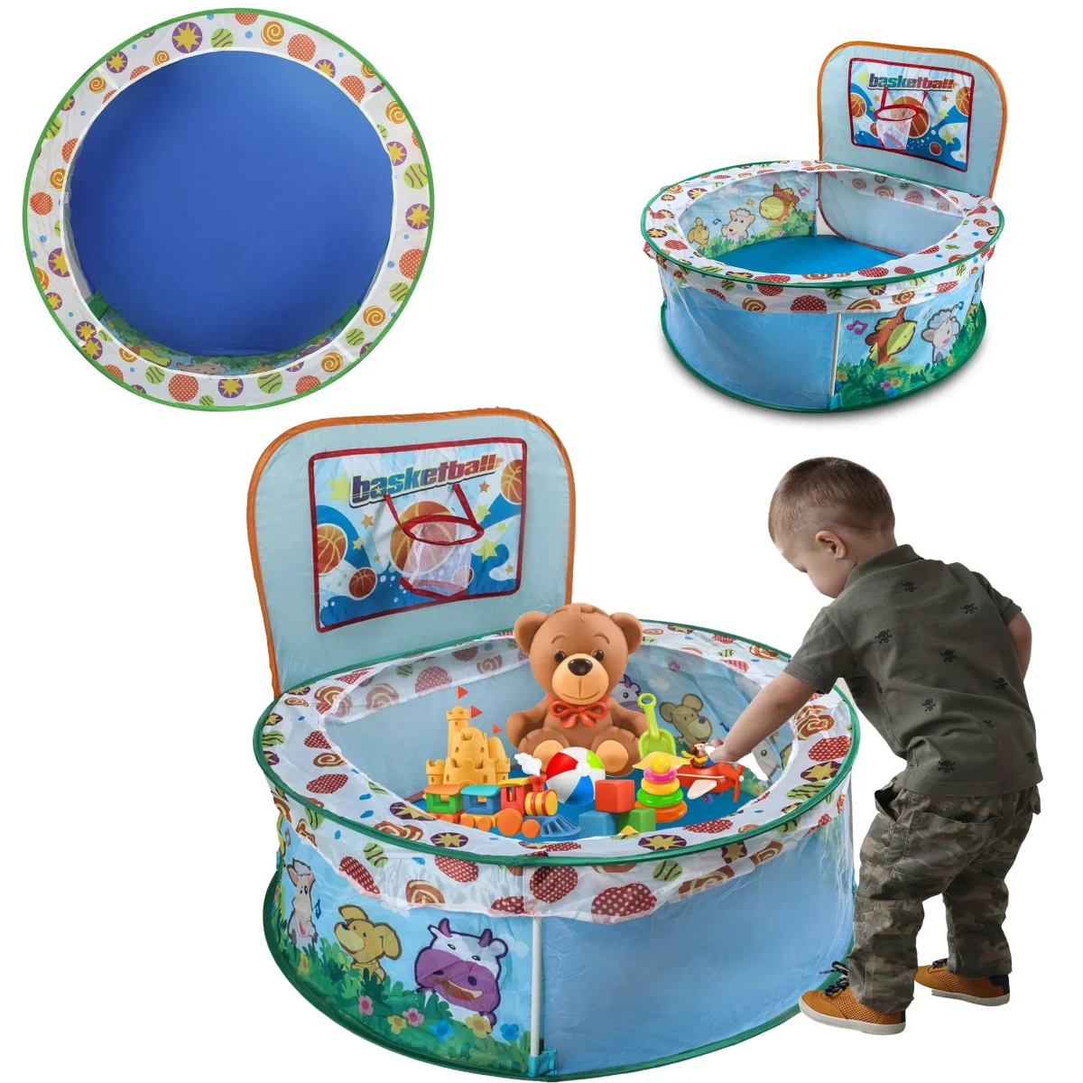 EXTRALINK KIDS KOJEC DLA DZIECI KOSZ BOISKO PLAC ZABAW SUCHY BASEN 99 X 90 CM