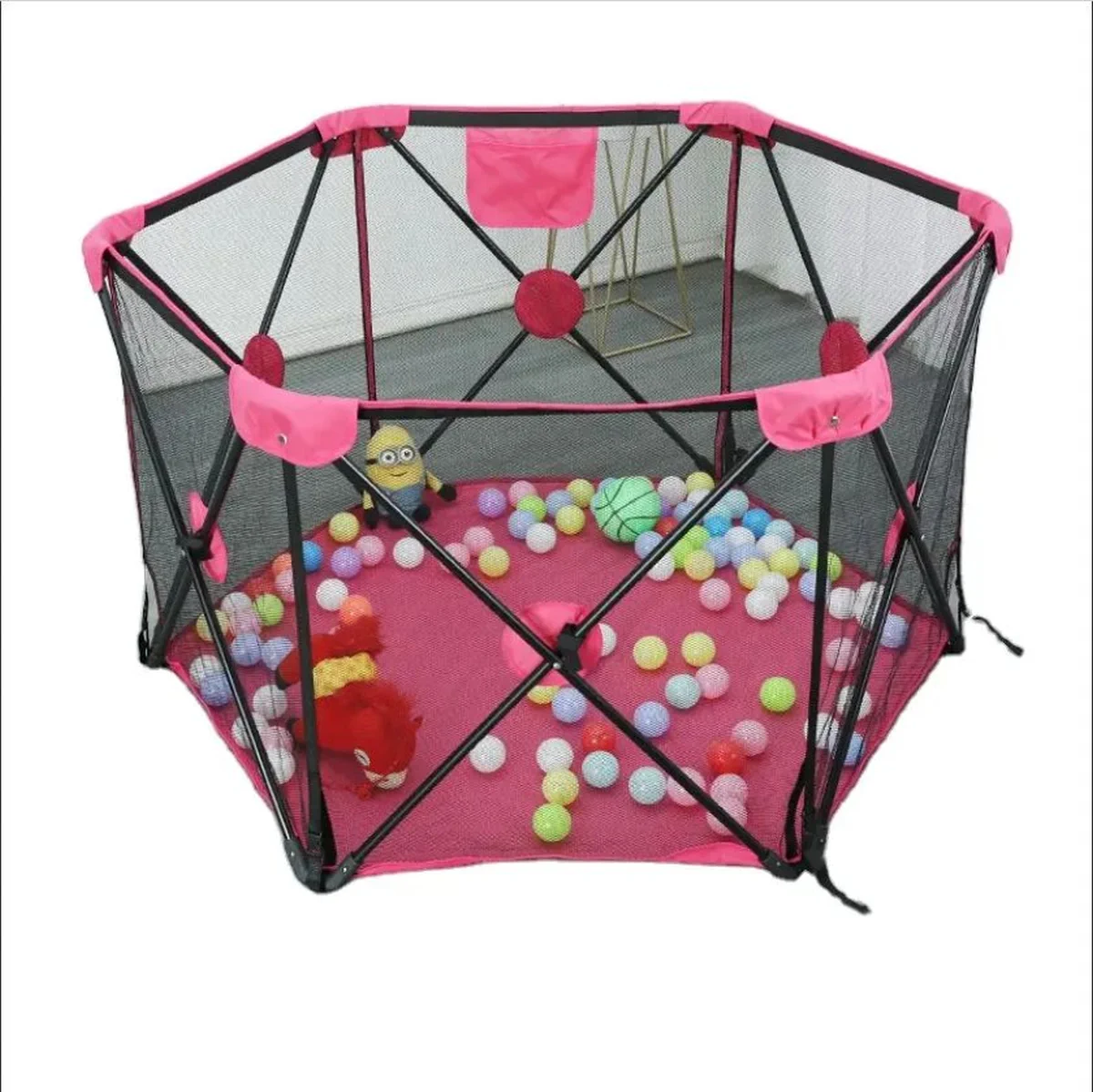 EXTRALINK KIDS KOJEC DZIECIĘCY SKŁADANY PLAC ZABAW SUCHY BASEN DLA DZIECI 120X68CM DUŻY