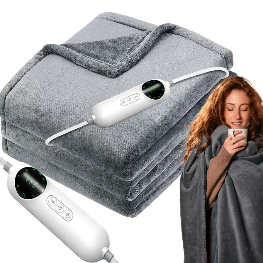 EXTRALINK DUŻY KOC ELEKTRYCZNY CIEPŁY 180X155 GRUBA MATA GRZEWCZA Z REGULACJĄ XXL-284