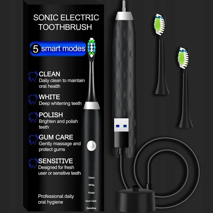 EXTRALINK SZCZOTECZKA SONICZNA CZARNA 5 TRYBÓW