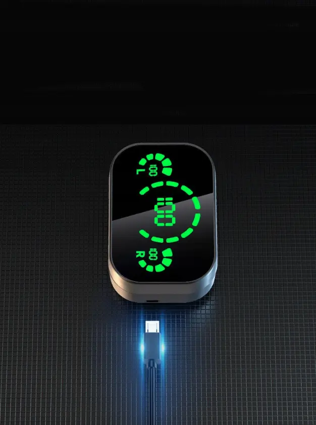 EXTRALINK SŁUCHAWKI BLUETOOTH Z REDUKCJĄ SZUMU WYŚWIETLACZ LED CZARNE