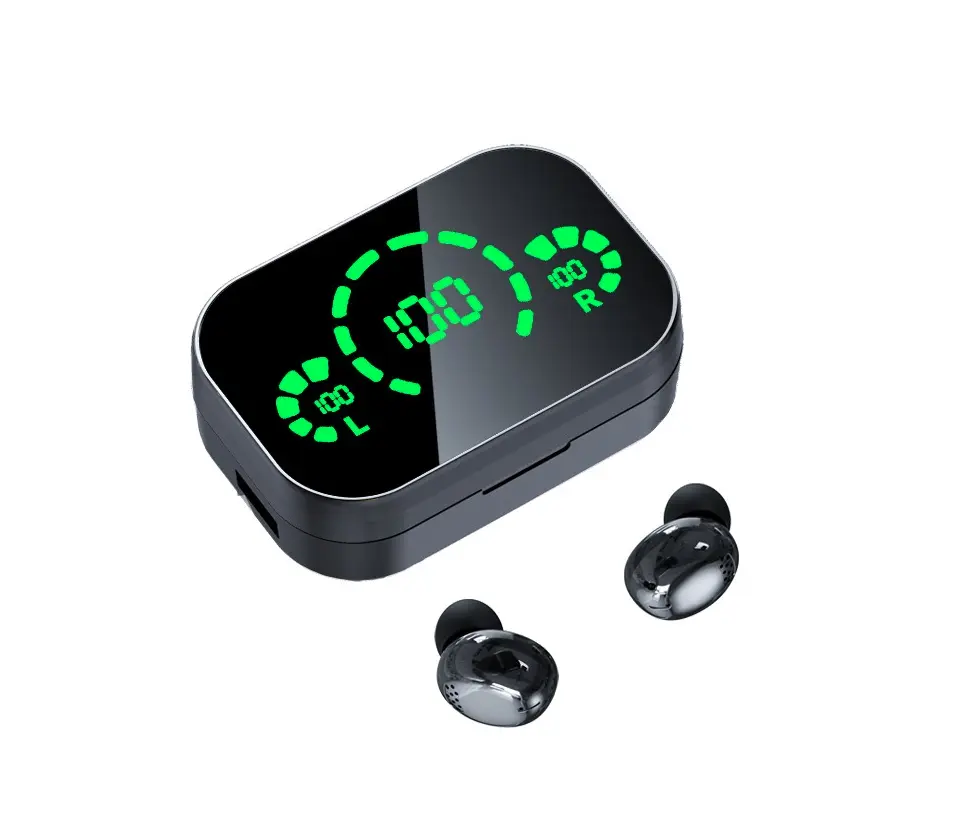 EXTRALINK SŁUCHAWKI BLUETOOTH Z REDUKCJĄ SZUMU WYŚWIETLACZ LED CZARNE