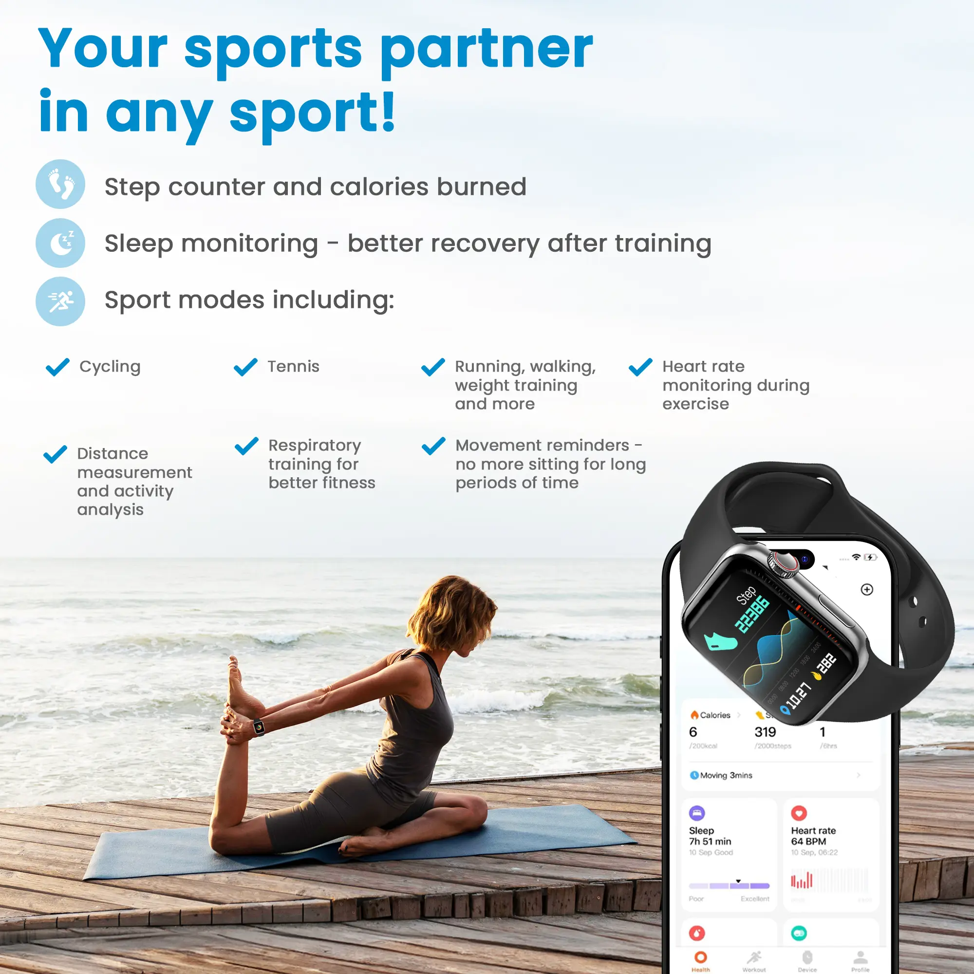 EXTRALINK LIFESTYLE SMARTWATCH WATCH9 СЕРЕБРИСТЫЙ КОРПУС ЧЕРНЫЙ/РОЗОВЫЙ РЕМЕШОК