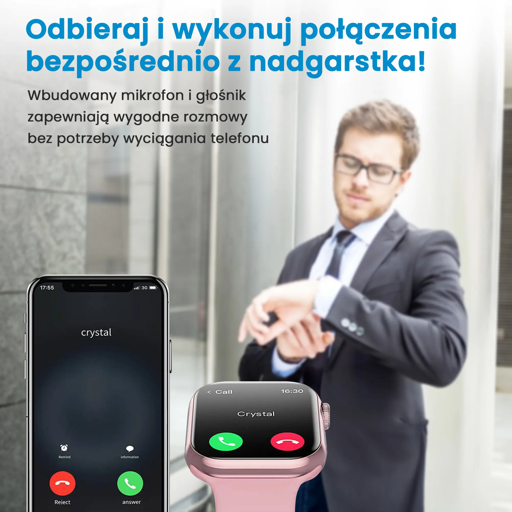 EXTRALINK LIFESTYLE SMARTWATCH WATCH9 SILVER CASE BLACK/PINK BAND