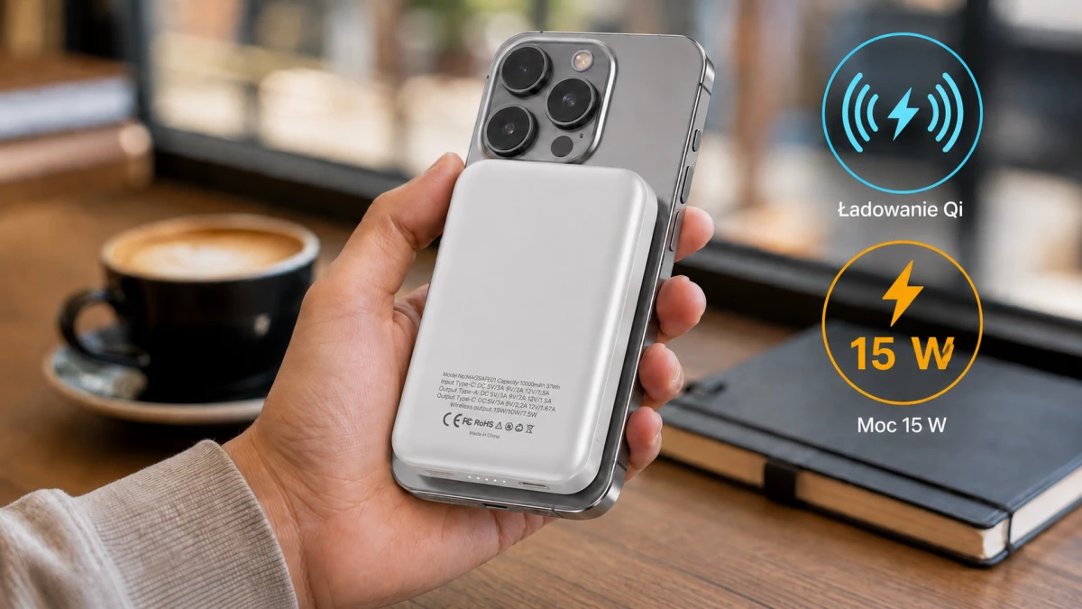 Günlük kullanım sırasında beyaz Extralink powerbank