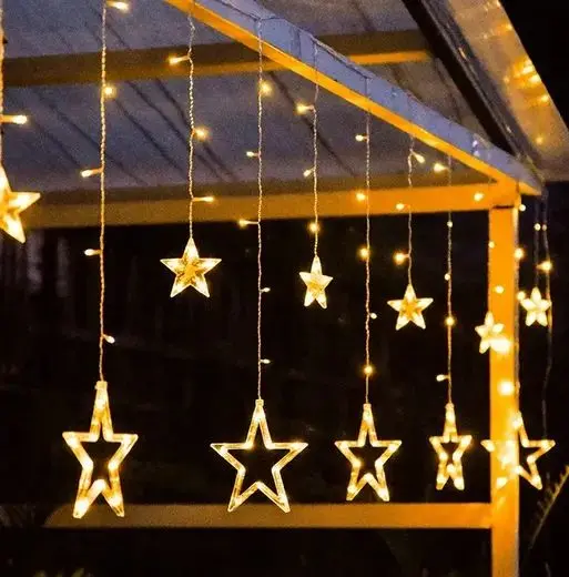 CORTINA DE LUZ LED ESTRELLAS EXTERIOR BN-434