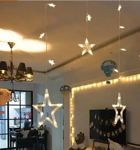 CORTINA DE LUZ LED ESTRELLAS EXTERIOR BN-434