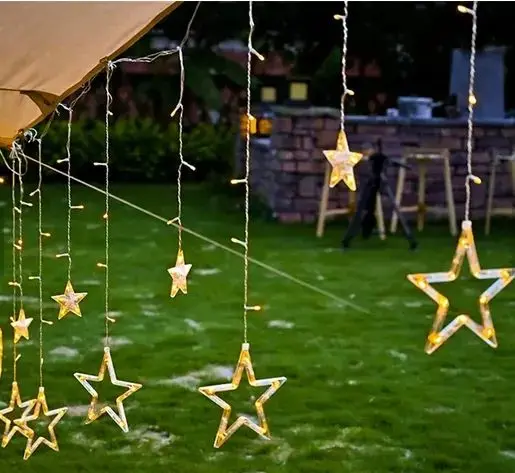CORTINA DE LUZ LED ESTRELLAS EXTERIOR BN-434