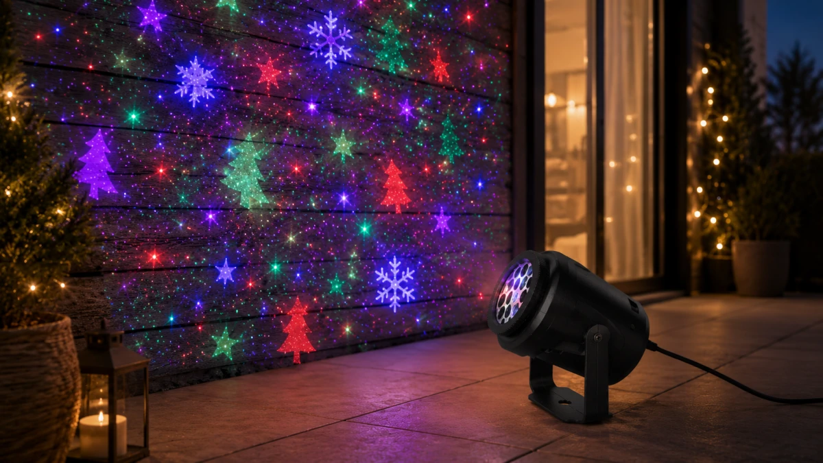 Yılbaşı aydınlatması oluşturmak için BN-445 LED lazer projektör