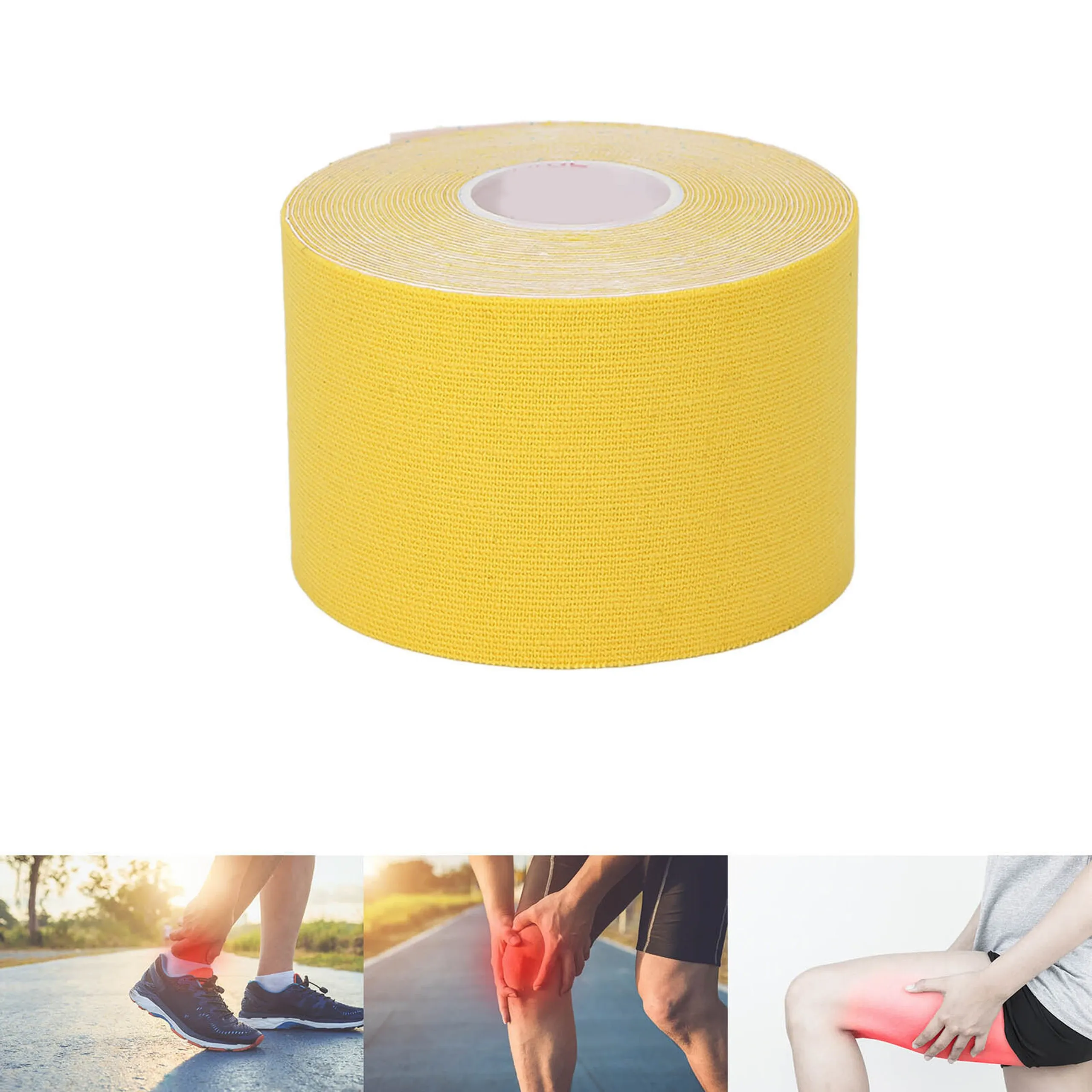 EXTRALINK PLASTRY TAPE TEJPY KINESIOTAPING TEJP TAŚMA KINESIO SPORT PRO 5MX5CM ZÓŁTY P-866