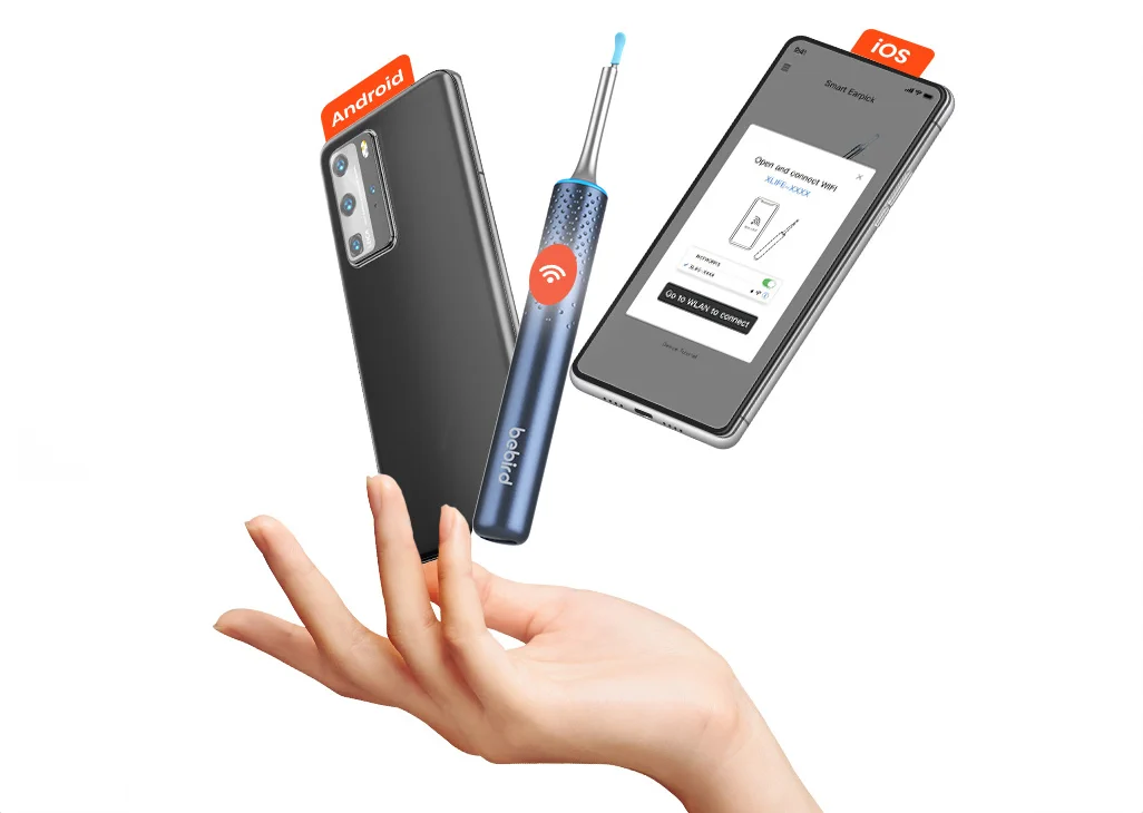 BEBIRD M9S OTOSKOP Z KAMERĄ DO USUWANIA WOSKU NIEBIESKI