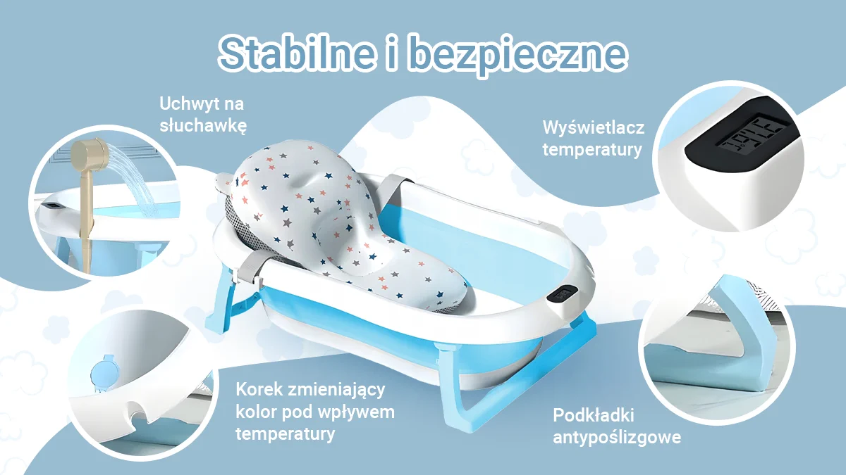 EXTRALINK KIDS TUB GRAY WITH LED THERMOMETER