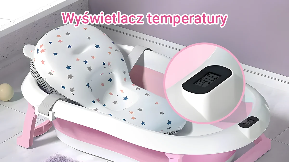 BAÑERA INFANTIL EXTRALINK GRIS CON TERMÓMETRO LED