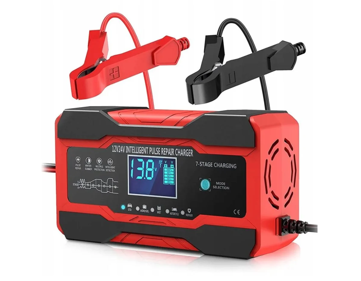 EXTRALINK CARGADOR AUTOMATICO DE BATERIAS 12/24V 8A AZUL